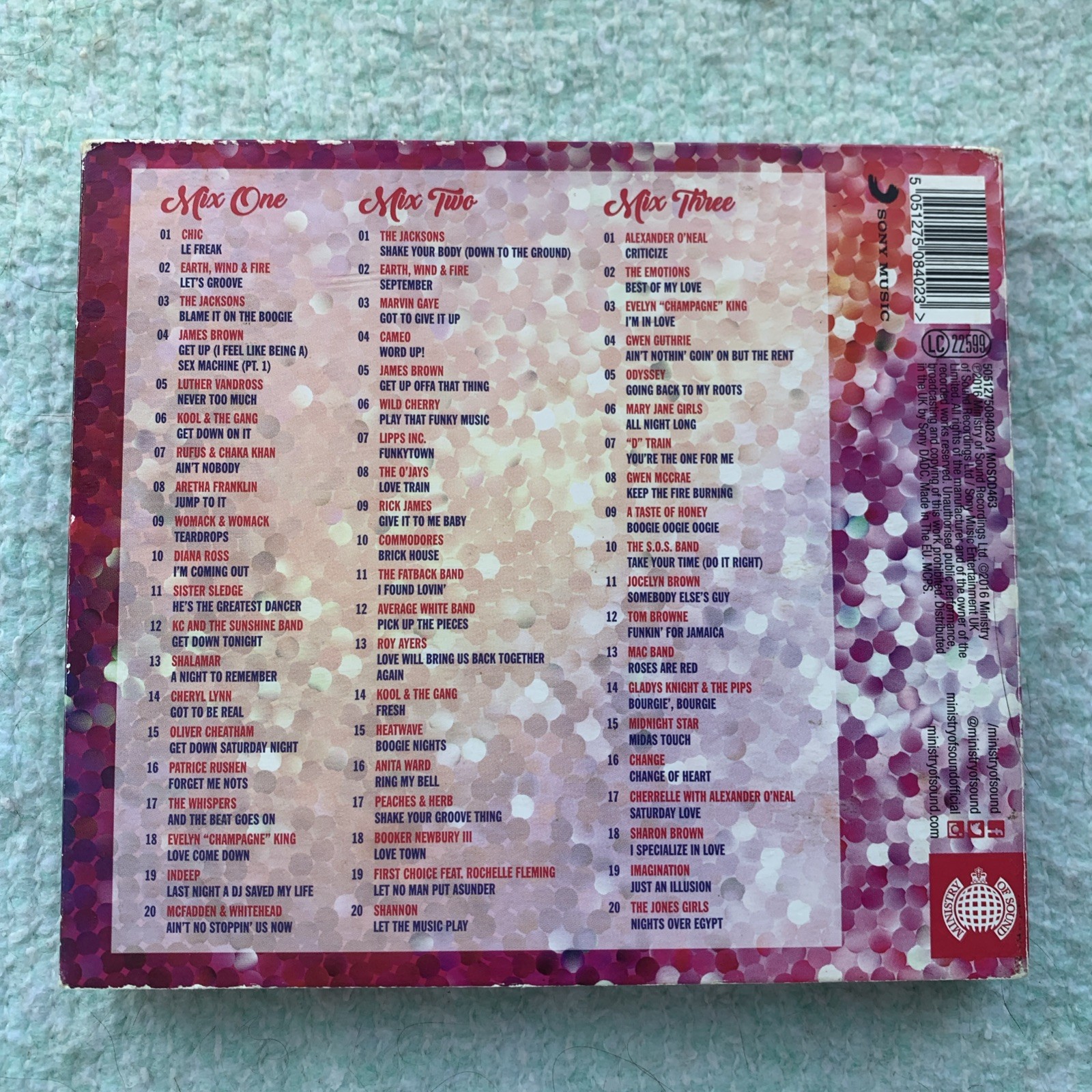 Ministry of Sound: Funk The Disco • 3-Disc CD 2016 • 60 Club Classics