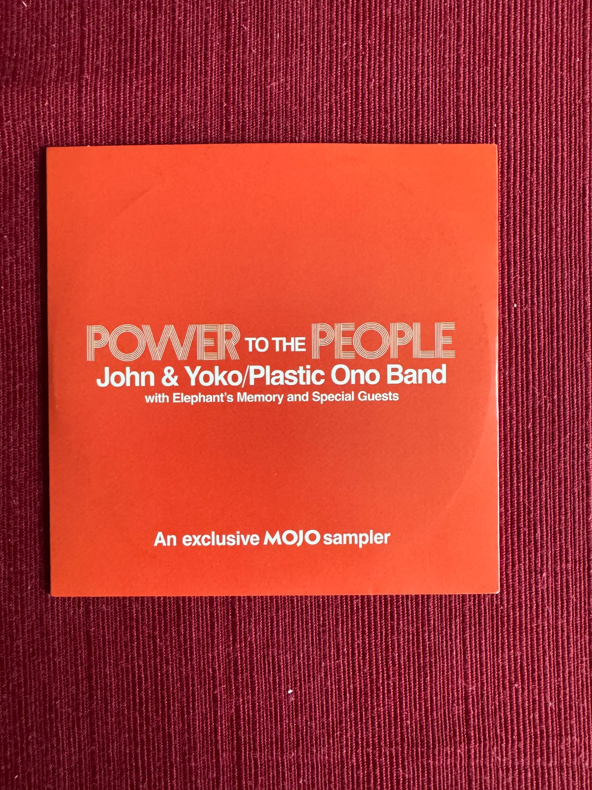 John Lennon and Yoko Ono Plastic Ono Band Power to the People sampler CD Mojo
