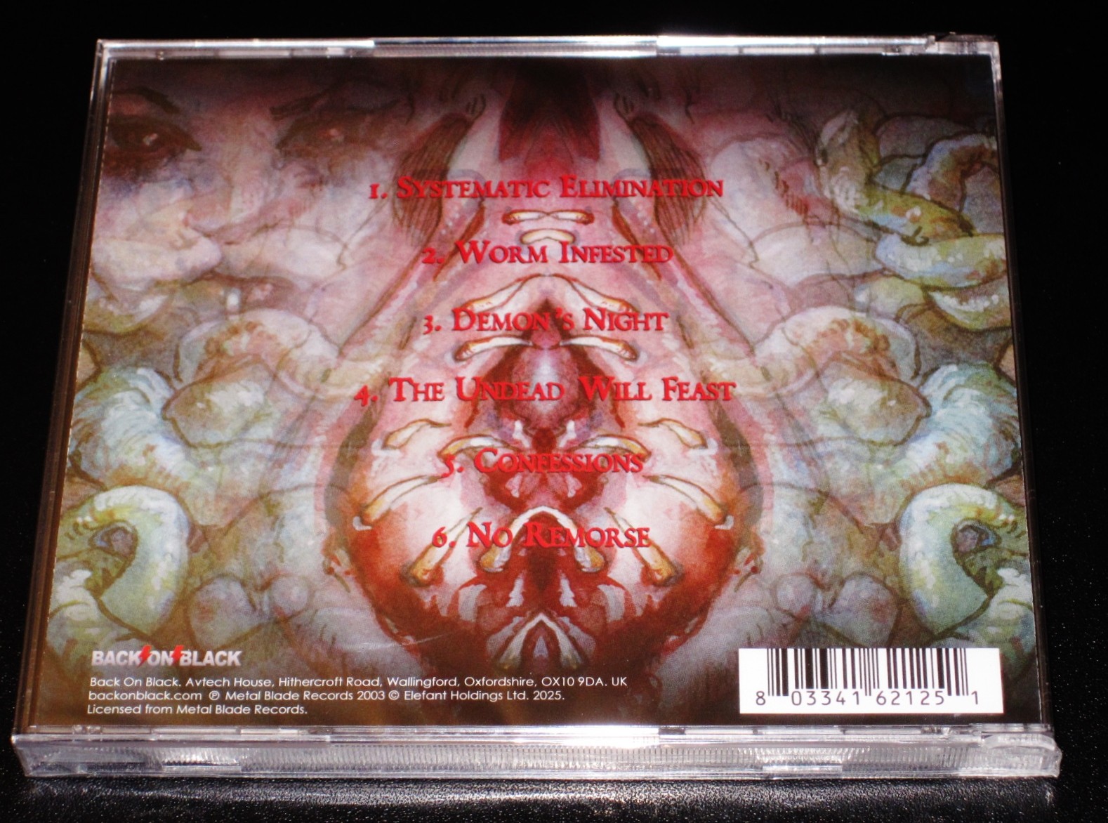Cannibal Corpse: Worm Infested CD 2025 Reissue Back On Black UK BOBV1182CD NEW