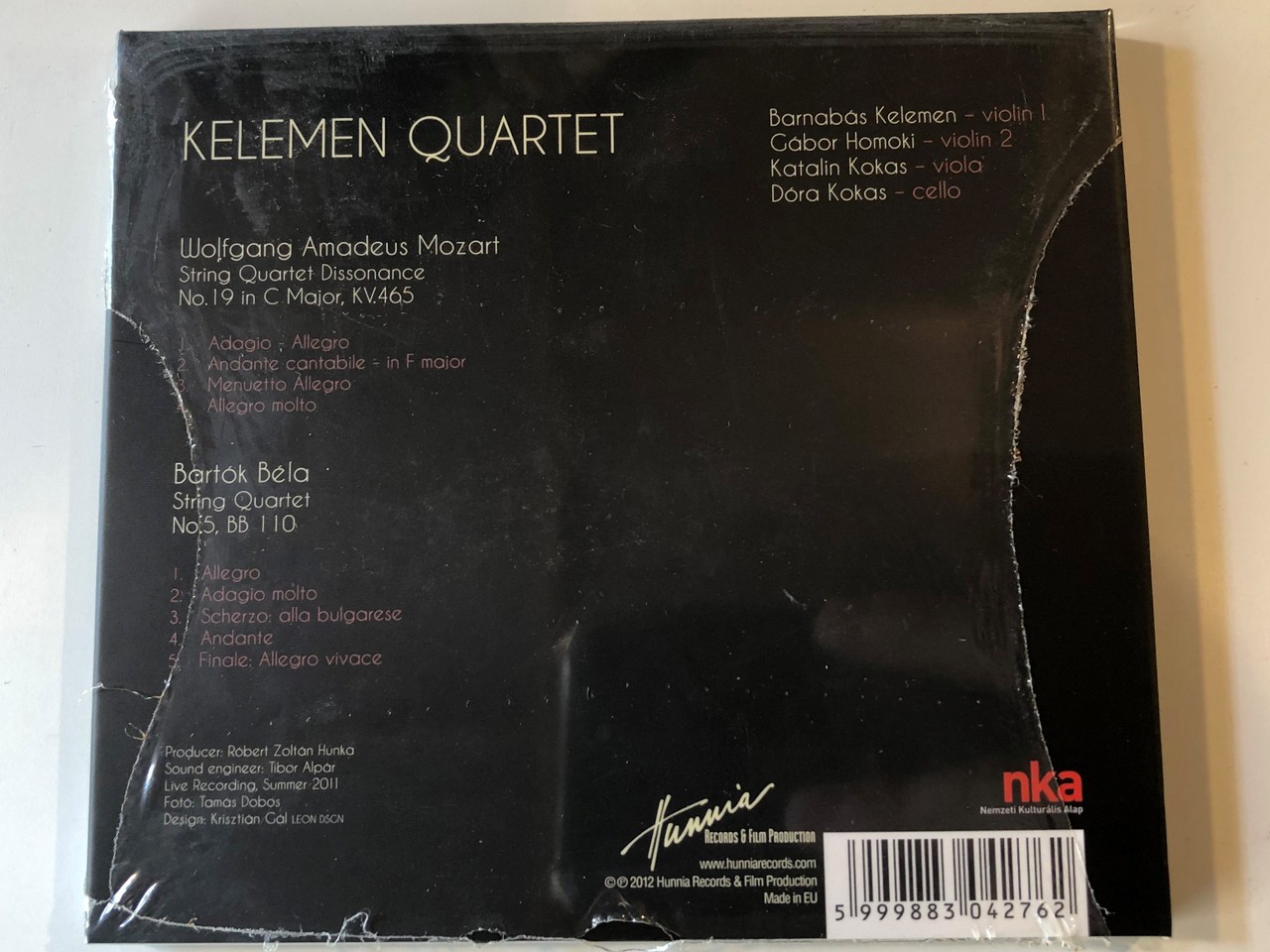 Kelemen Quartet - Mozart: Dissonance/Bartok: No. 5 CD 2012