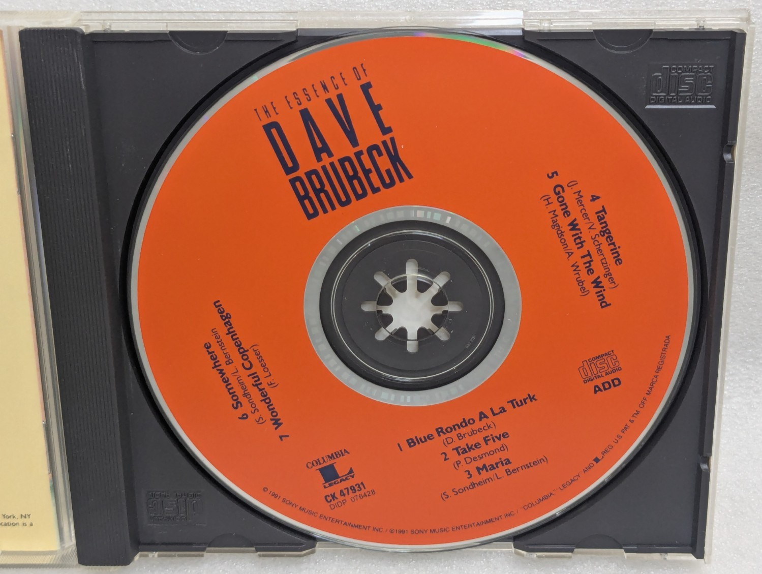 Dave Brubeck Essence of Dave Brubeck (CD, 1991, Sony Music / Columbia Legacy)