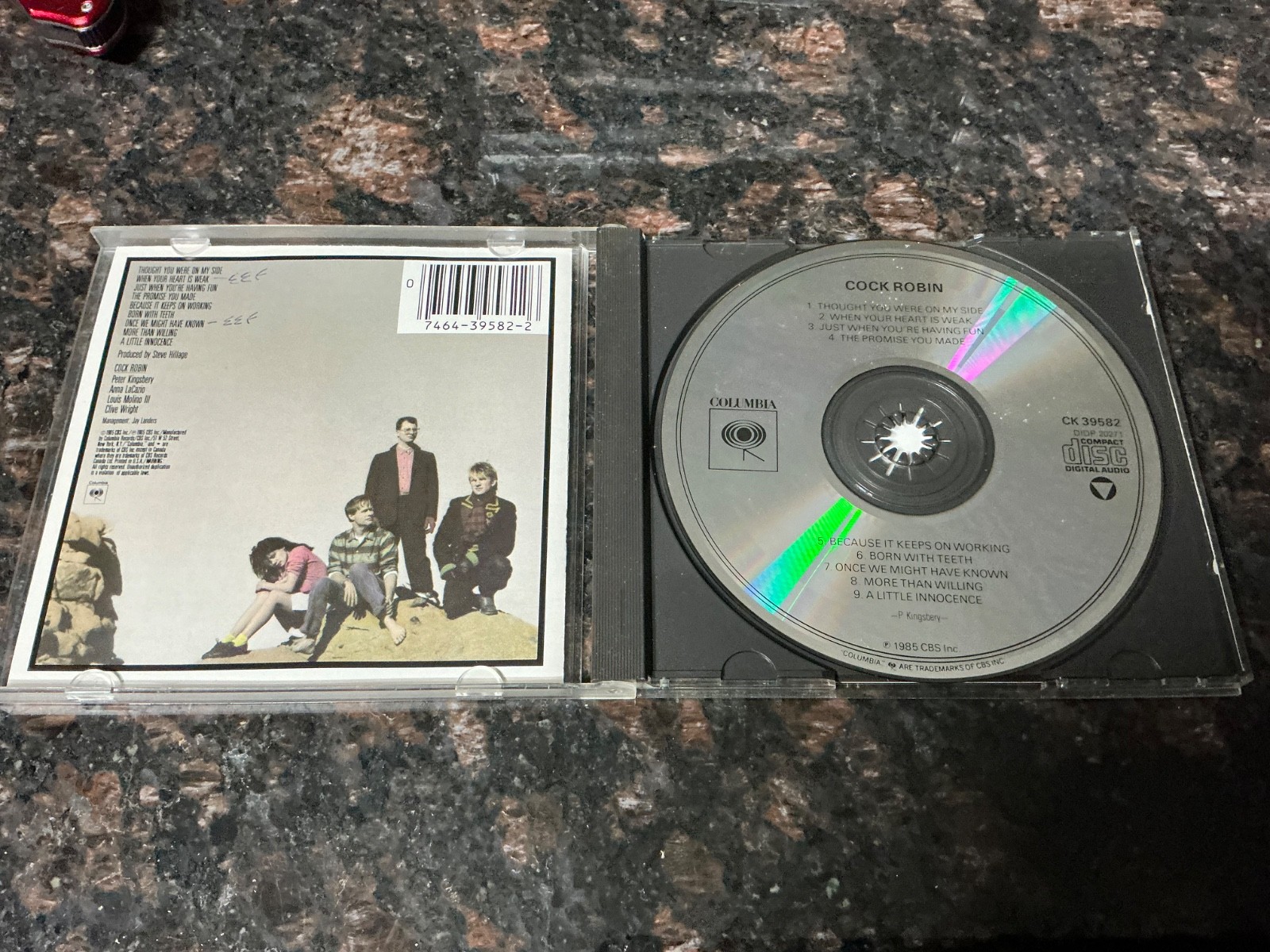 COCK ROBIN S/T SELF TITLED 1985 CD COLUMBIA SOFT POP ROCK EXCELLENT
