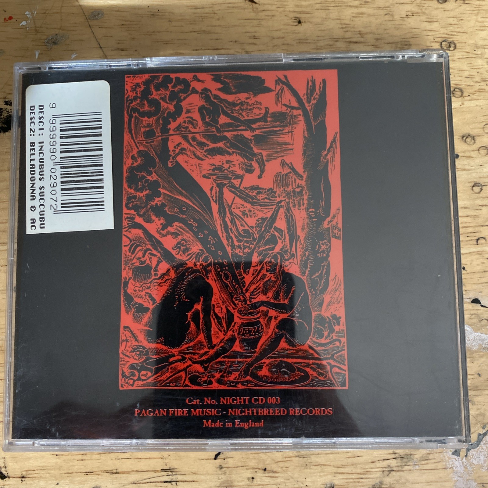 Incubus Succubus - Belladonna & Aconite (CD, 1993, Nightbreed, UK) Goth Rock