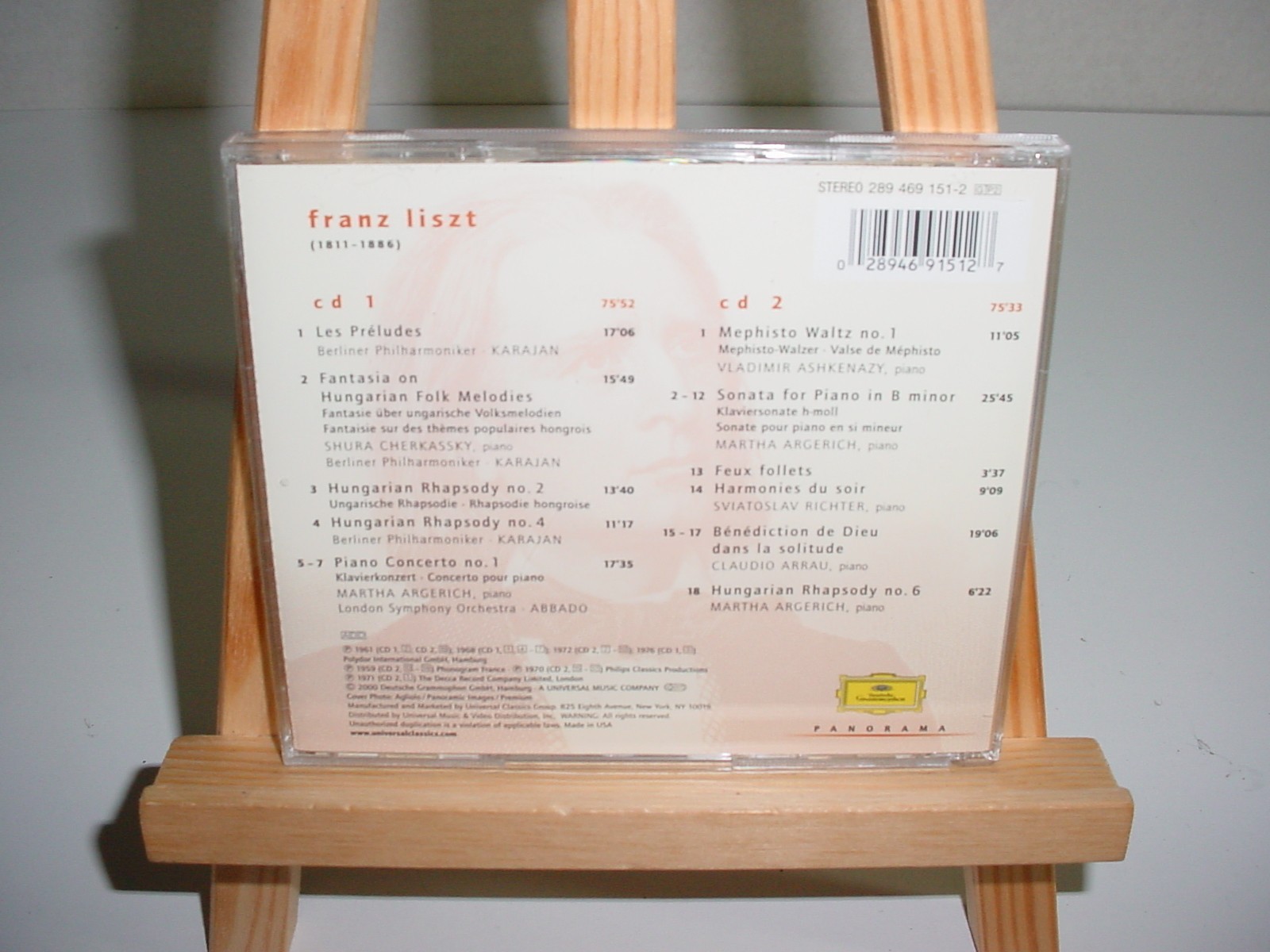 Panorama - Franz Liszt (2CD 2000) Deutsche Grammophon