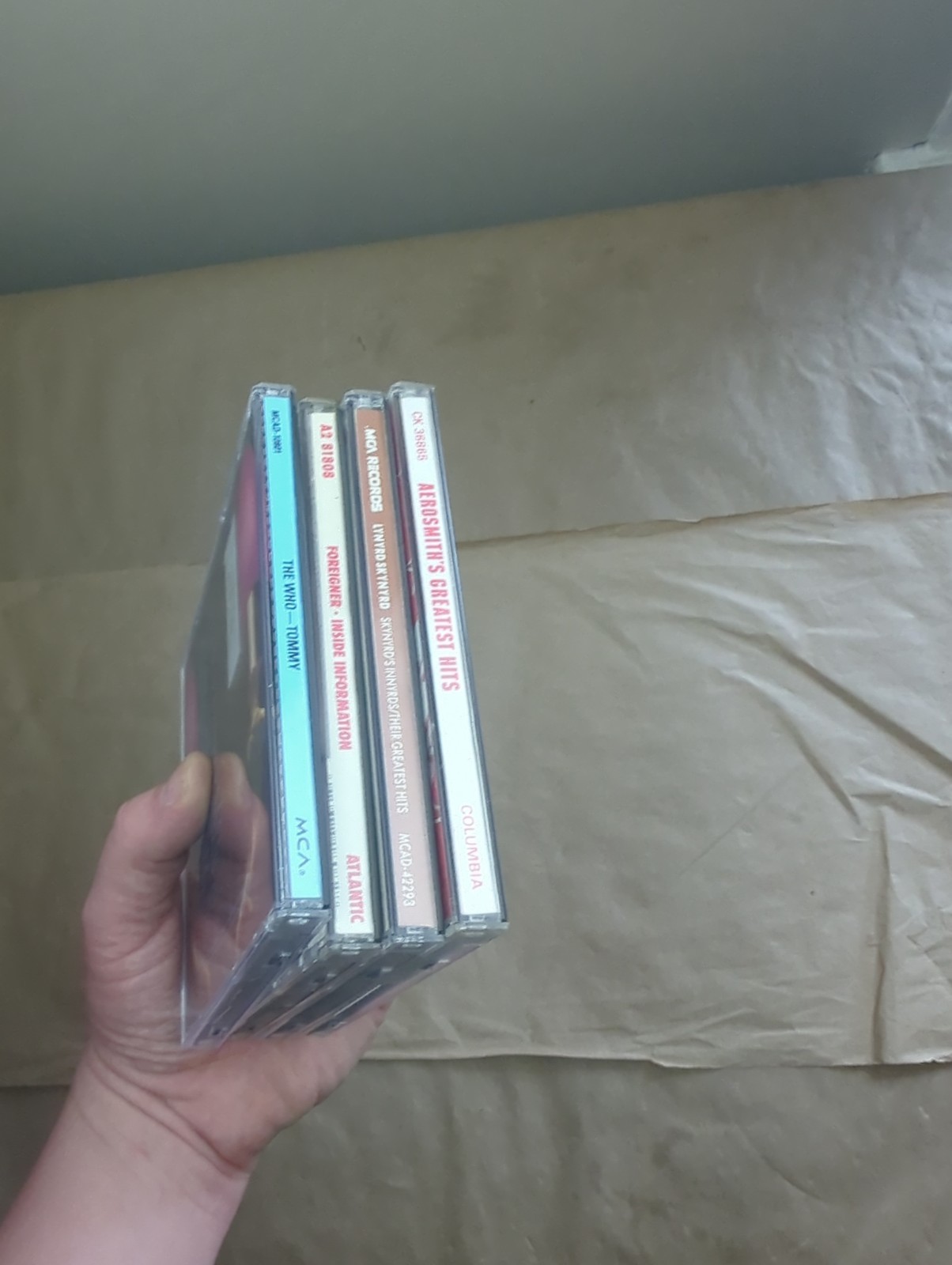 4 CD Lot The Who Aerosmith Foreigner Lynyrd Skynyrd 70s 80s Hard Rock Classic
