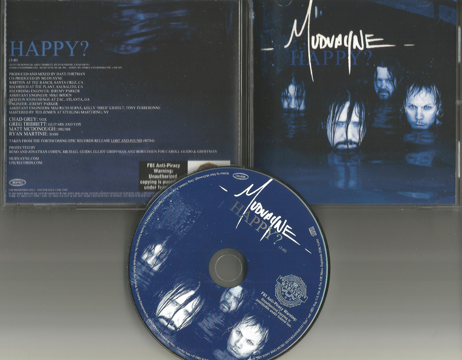 MUDVAYNE Happy PICTURE DISC PROMO Radio DJ CD Single 2005 USA ESK 51495