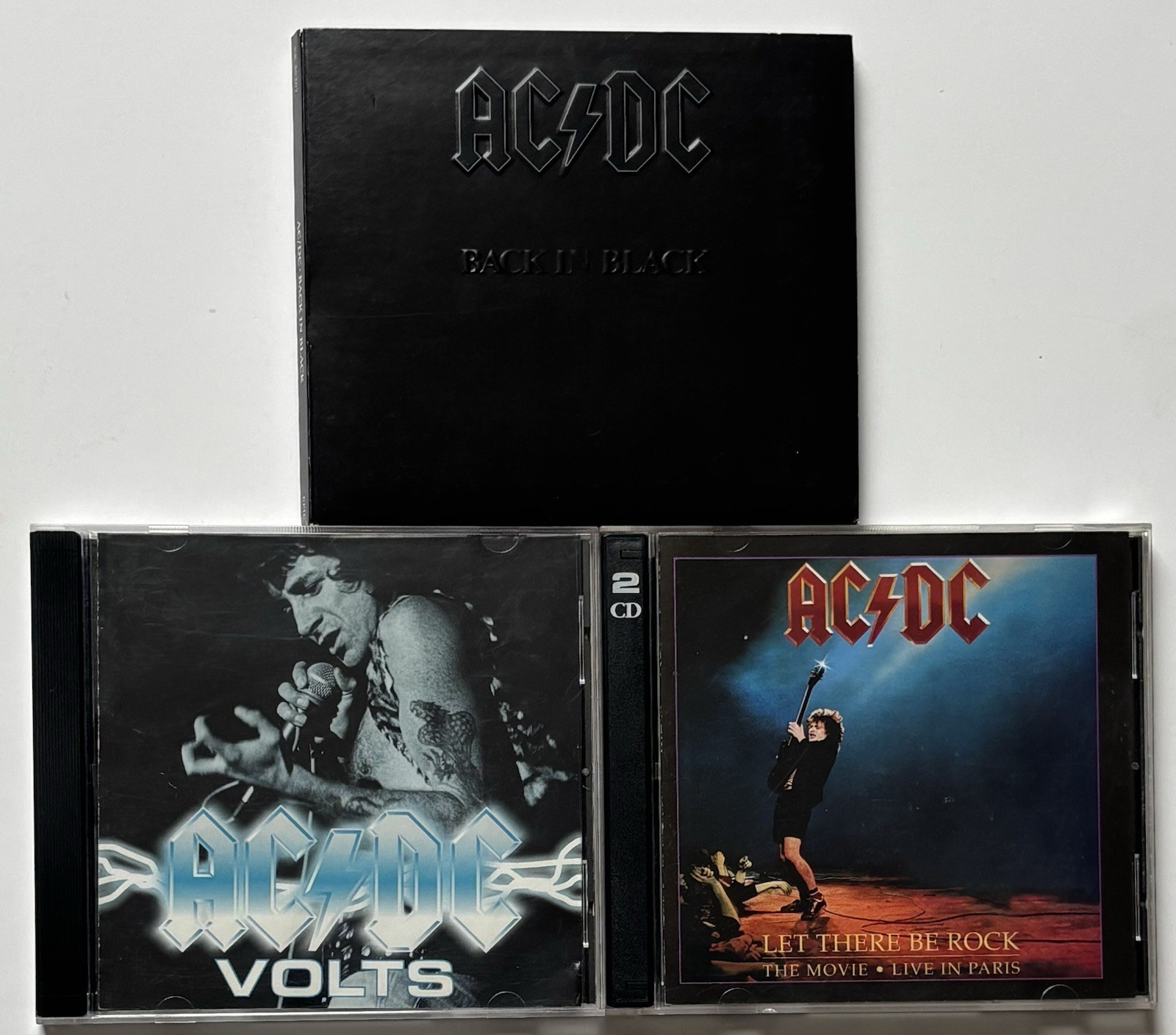 AC/DC CD Lot Let There Be Rock Live Paris (2-Disc) Bonfire VOLTS Back in Black