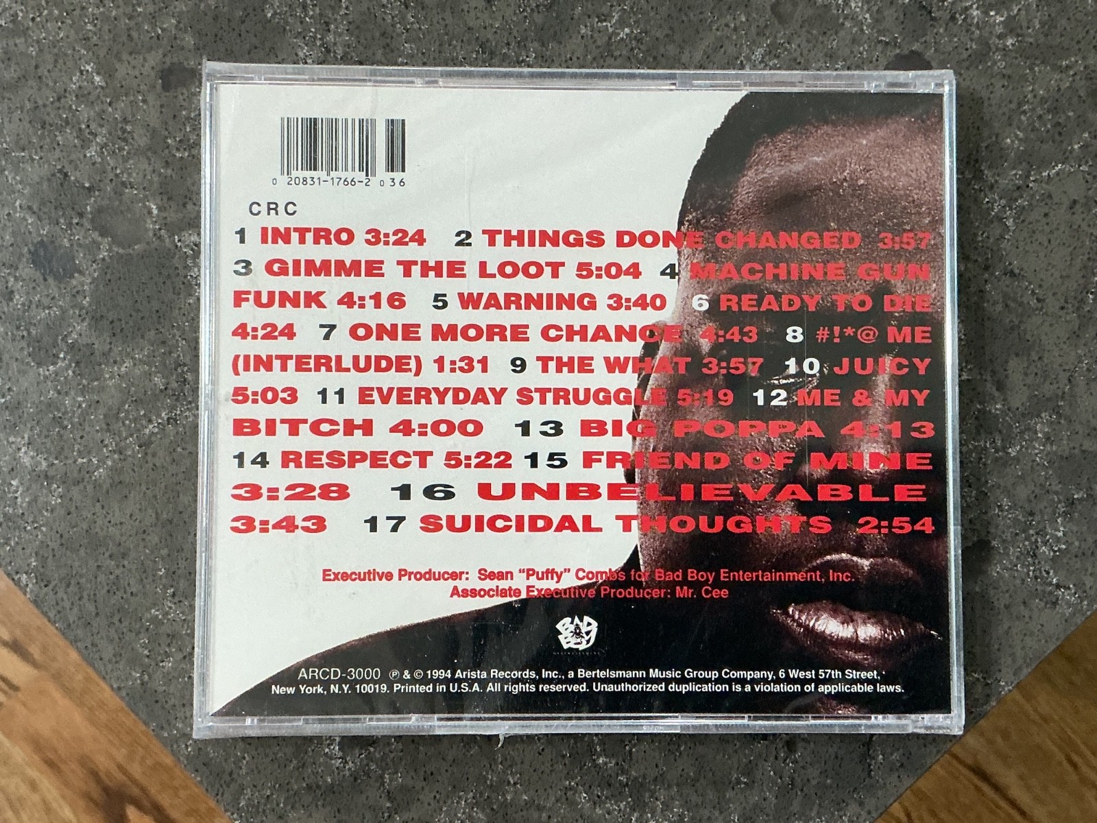The Notorious BIG Ready To Die 1994 CD Bad Boy Red Spine Case SEALED