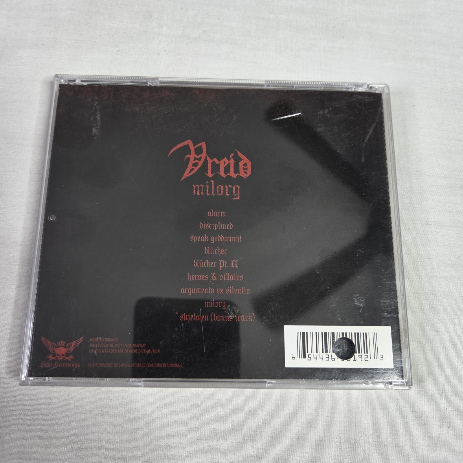 Vreid- Milorg CD Album Black Metal Rock