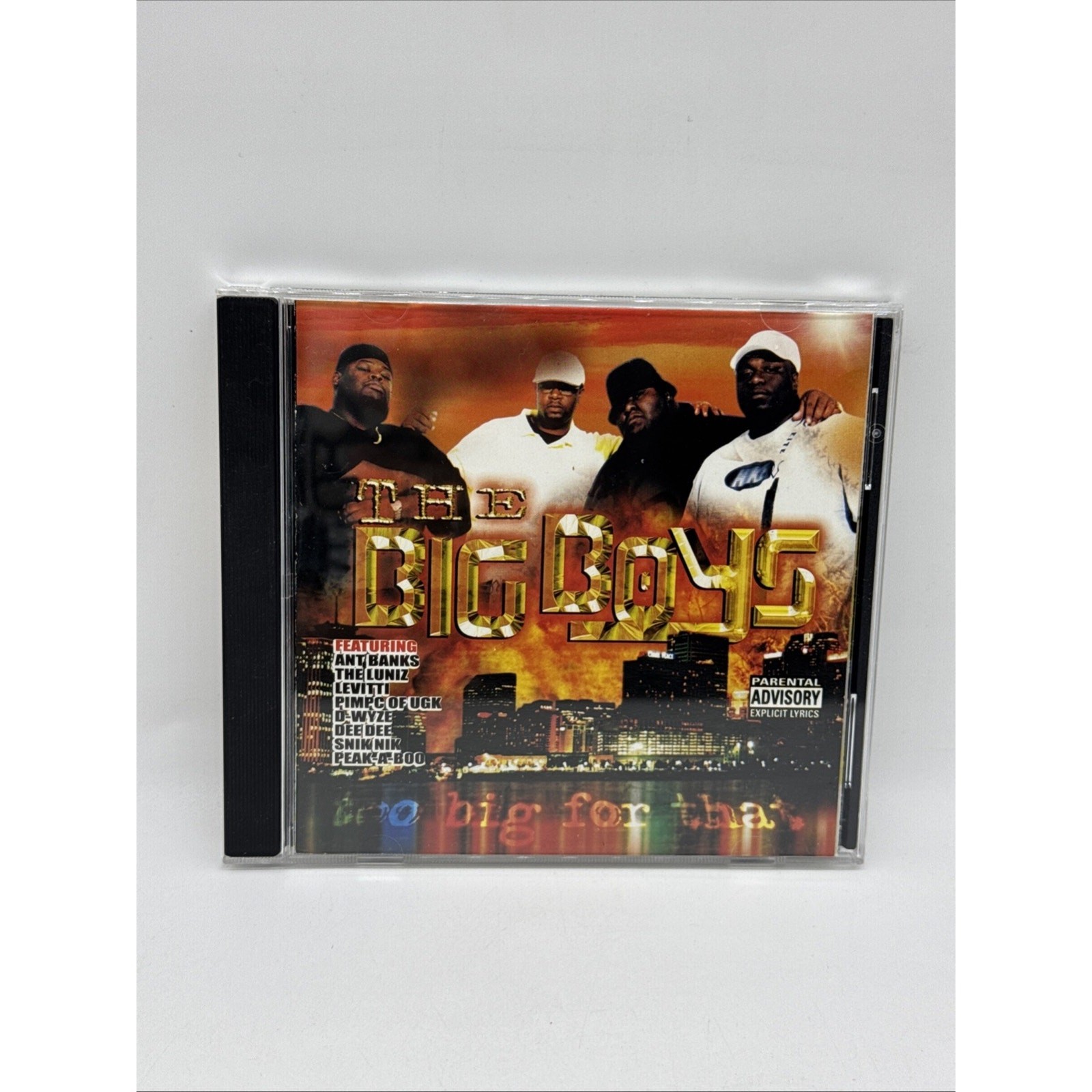 BIG BOYS - TOO BIG FOR THAT U.S. CD 2003 16 TRACKS GANGSTR RAP - RARE CD