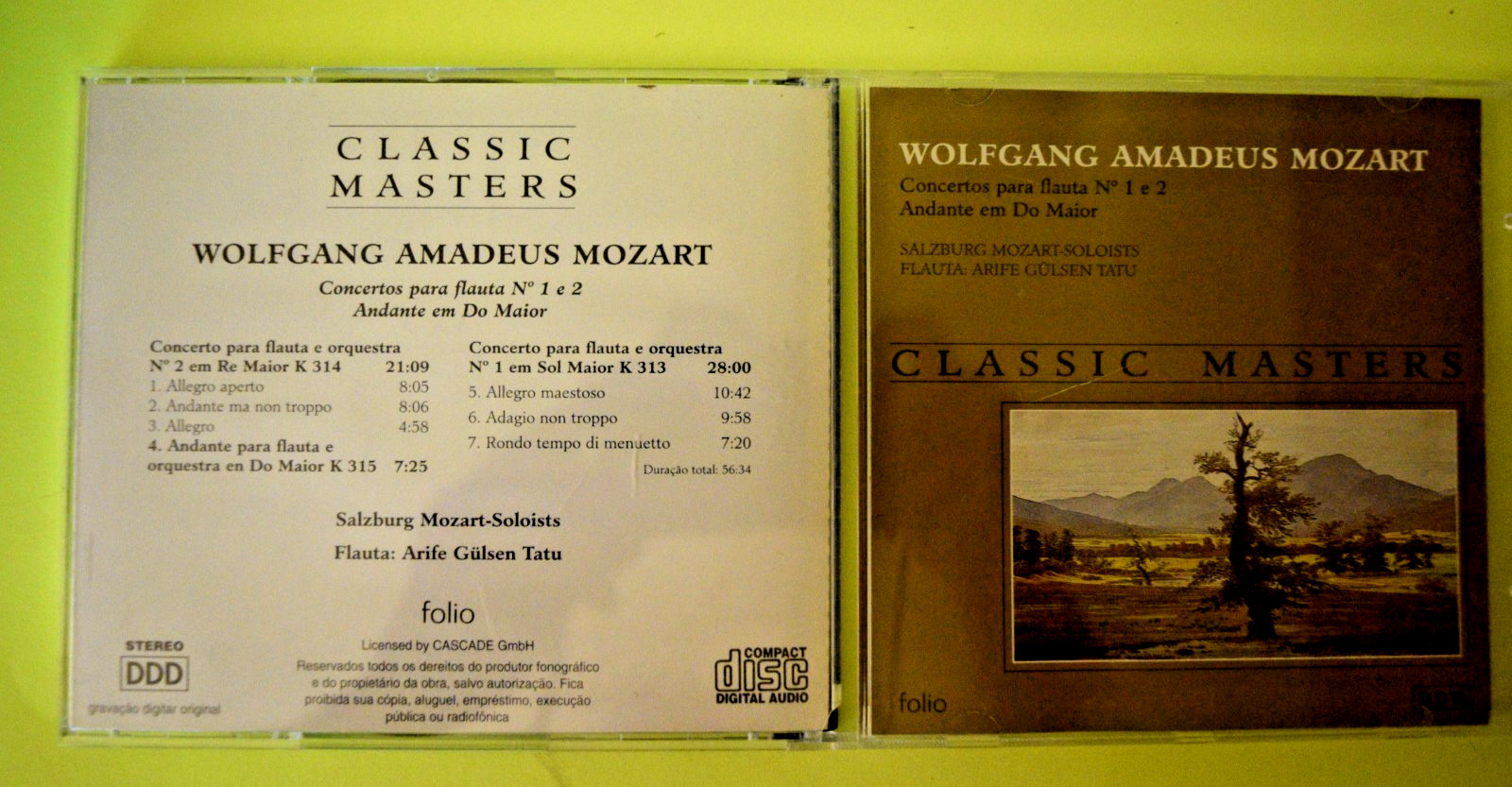 CD - Wolfgang Amadeus Mozart - Concertos Para Flaunta No. 1 & 2