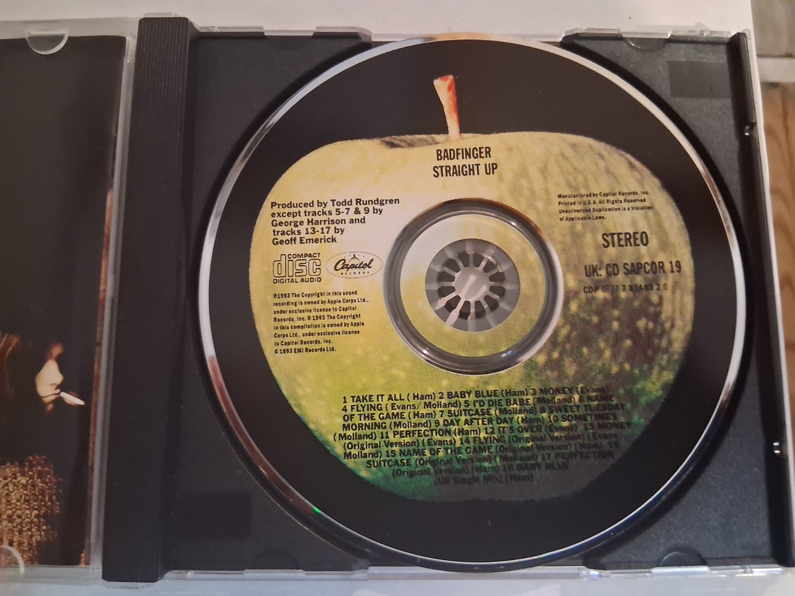 Badfinger – Straight Up CD 1993 Remastered Bonus Tracks Rock Apple Records
