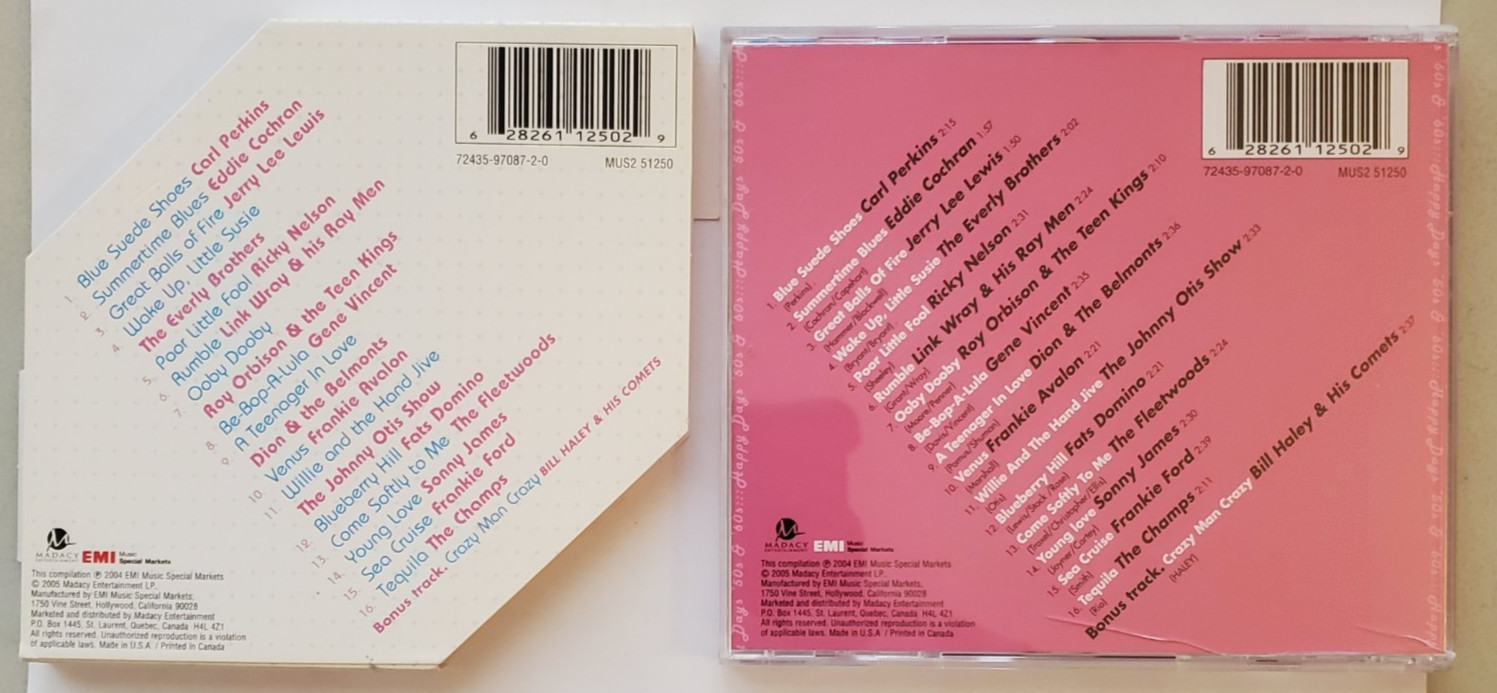 Happy Days 50s & 60s, Ultimate 16 Originals, (CD, 2005), See Description