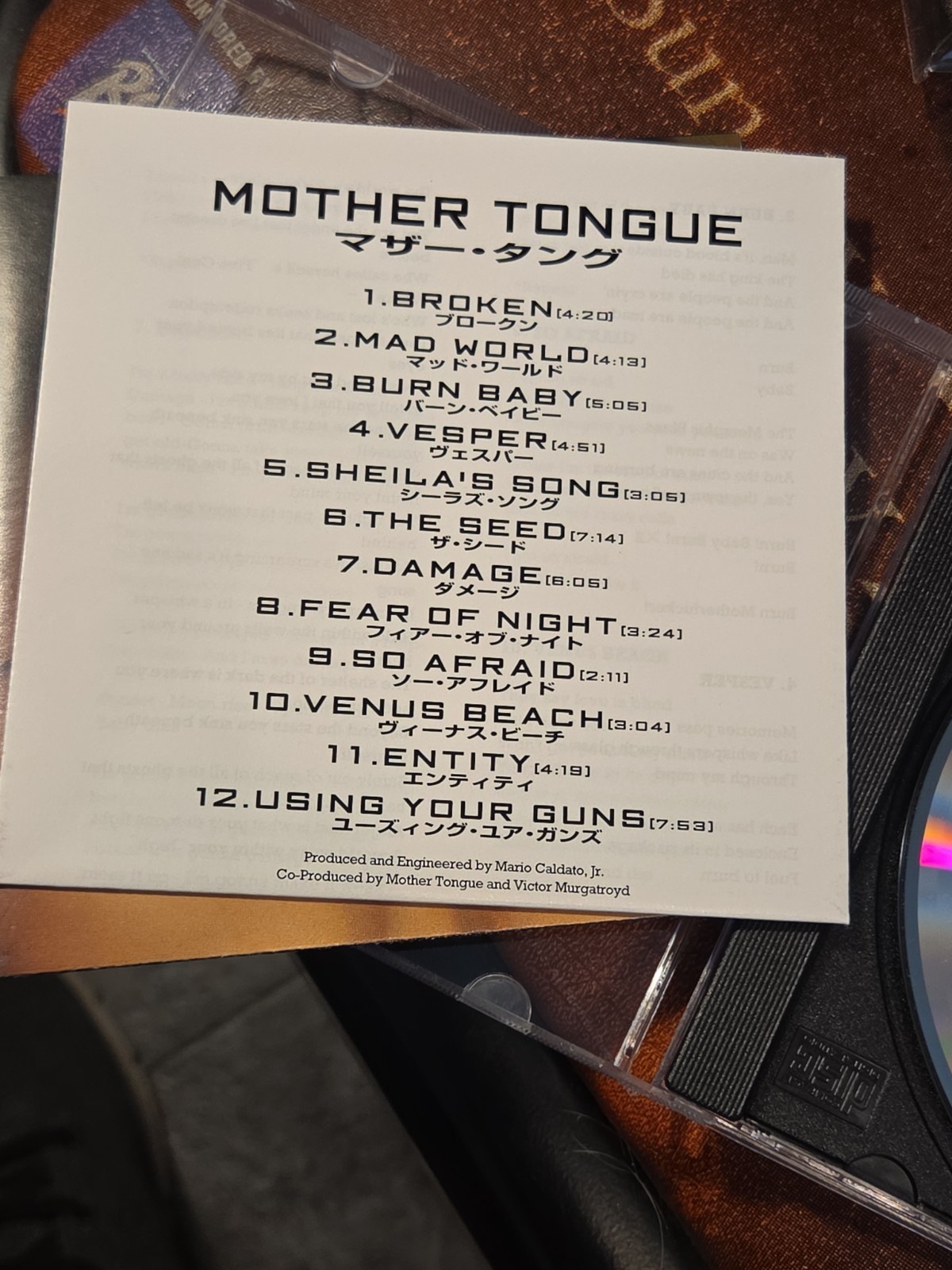 Mother Tongue Self Titled Japan CD OBI Promo 1994 Epic Sony Alt Rock ESCA 6083