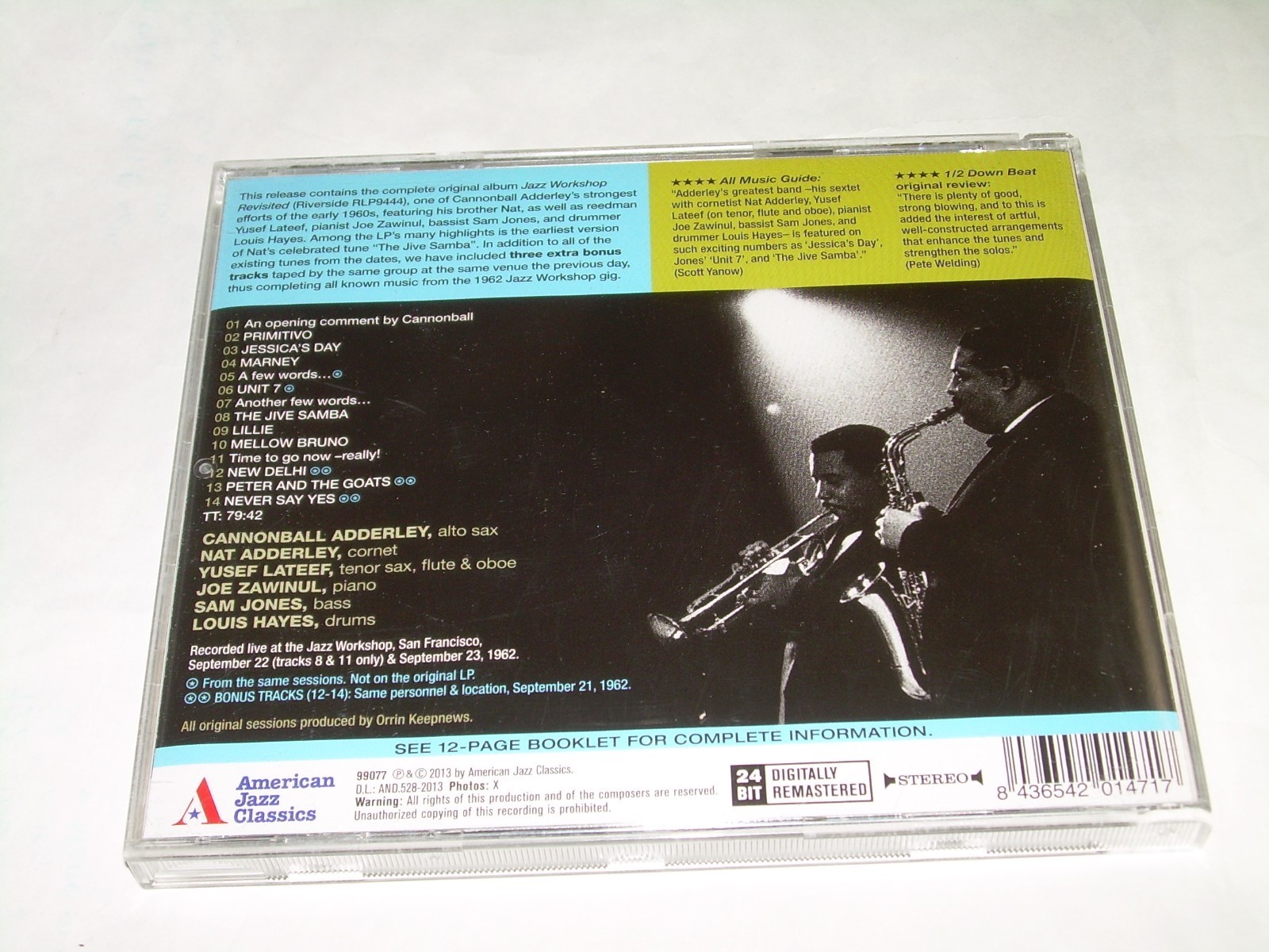 Cannonball Adderley Sextet CD Jazz Workshop Revisited COMPLETE EDITION 2013