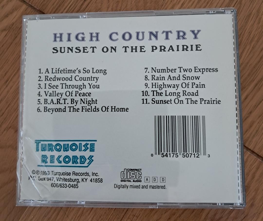 HIGH COUNTRY Sunset On The Prairie (1990) USA CD TRCD-5071 EX / EX Bluegrass