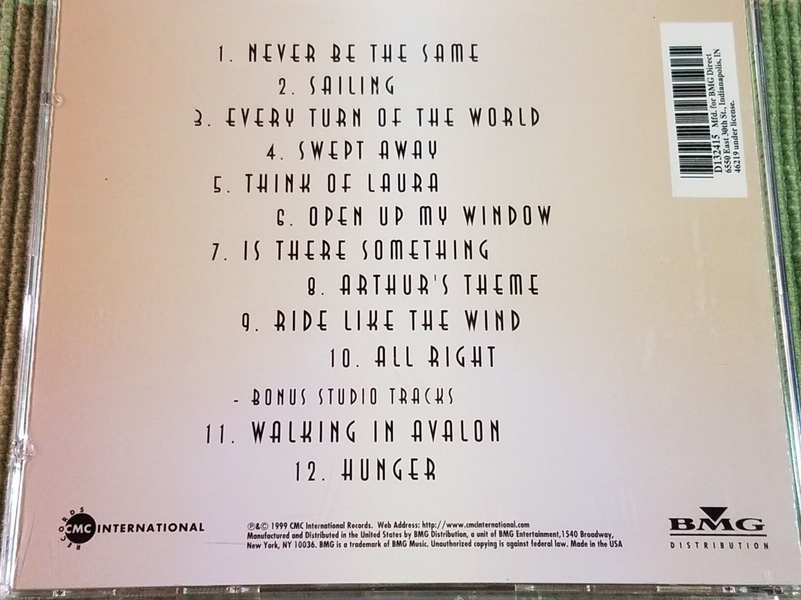 CHRISTOPHER CROSS GREATEST HITS LIVE 12 TRACK CD FREE SHIPPING
