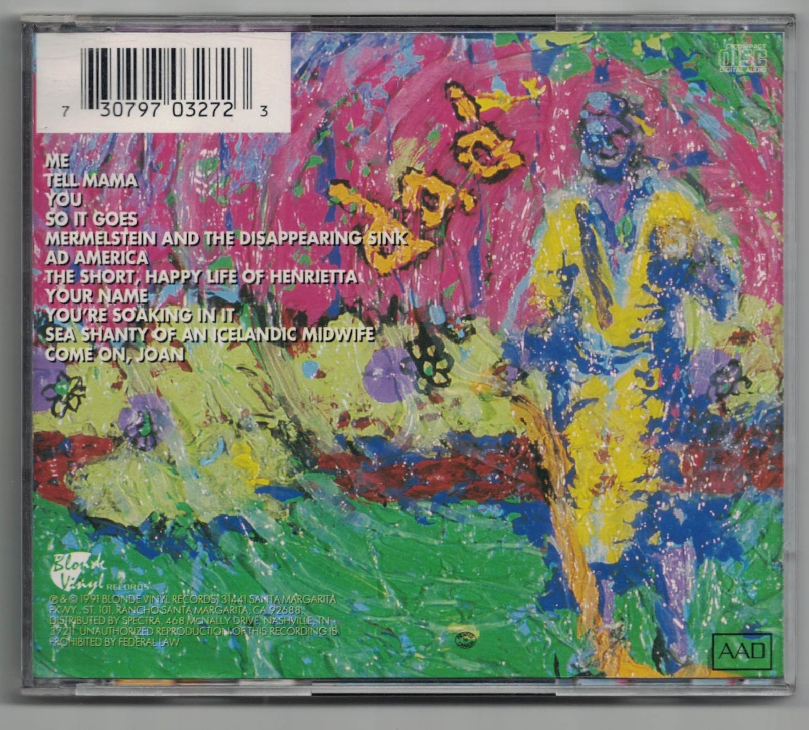 Breakfast With Amy - Dad (CD, 1991, Blonde Vinyl Records BVCD5556)