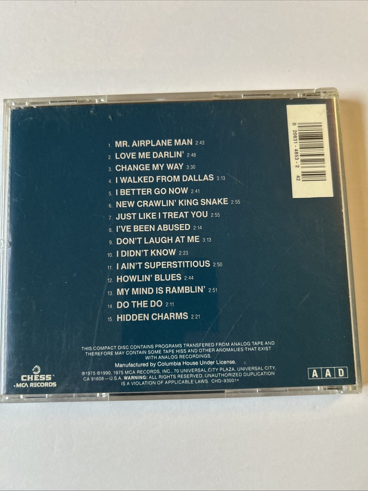 Howlin' Wolf Change My Way CD 1990 Electric Guitar, Chicago Blues