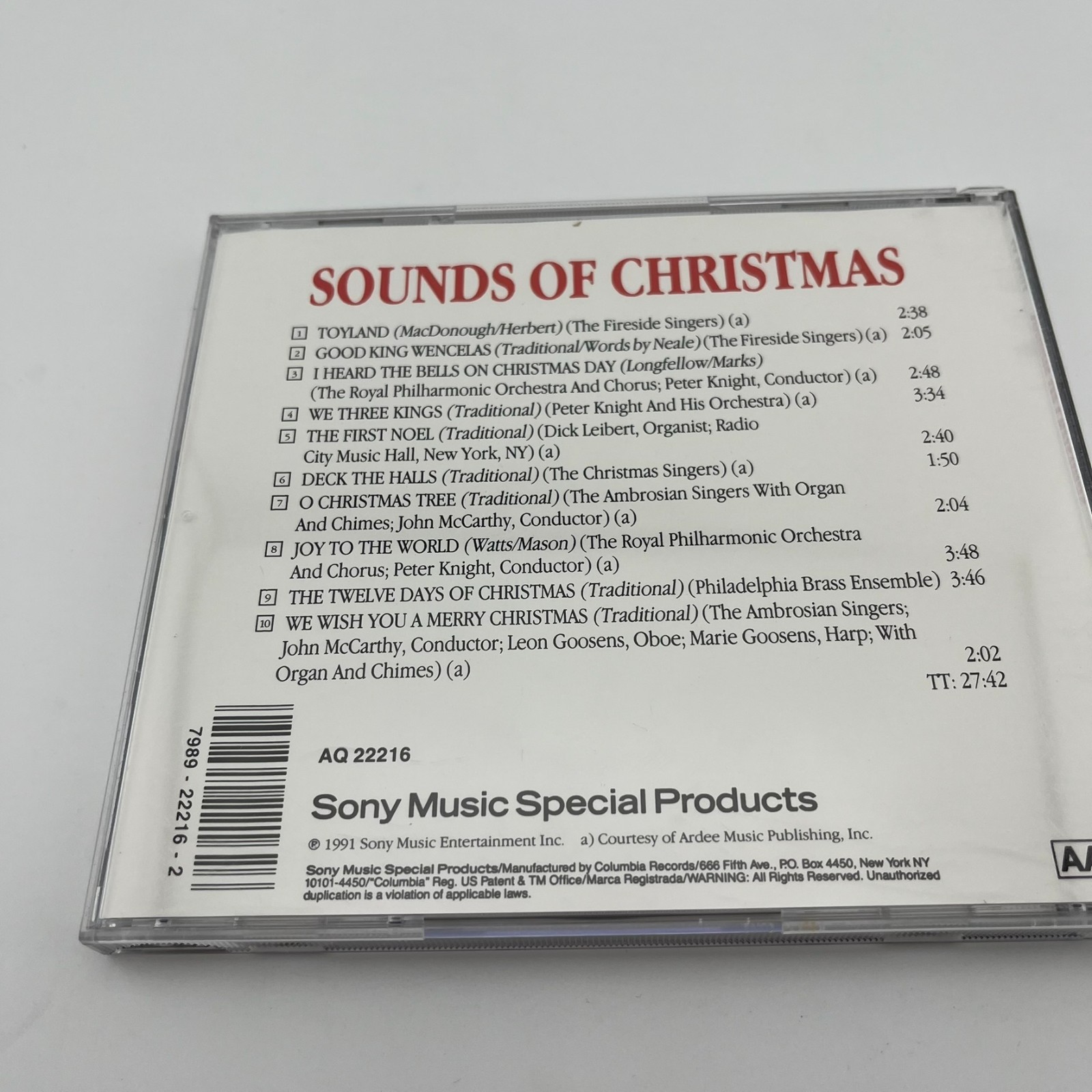 Sounds Of Christmas CD Sony Music Special Products Royal Philharmonic Orchestra