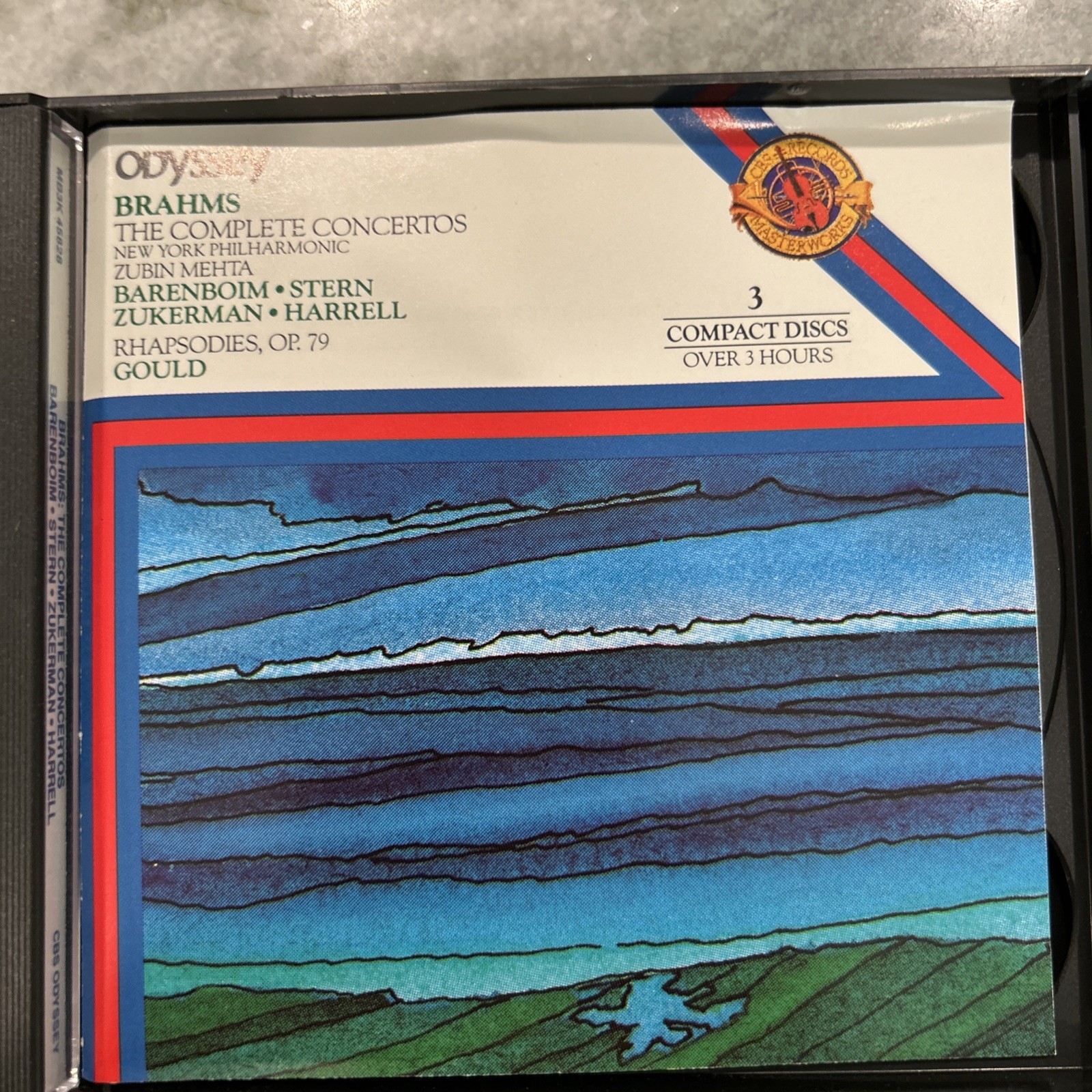 Brahms:The Complete Concerots (Odyssey CD) Zubin Mehta, Gould ALL 3 DISC NEAR MI