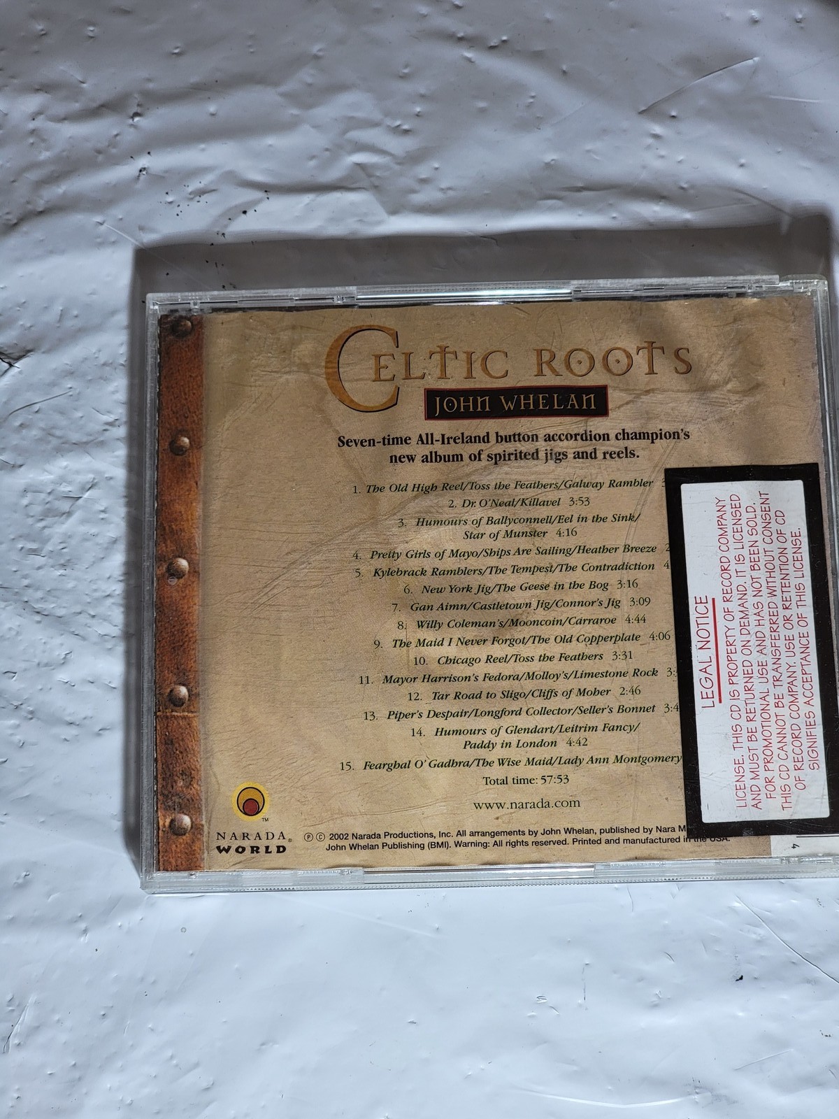 John Whelan - Celtic Roots: Spirit of Dance (CD, 2002, Narada World)