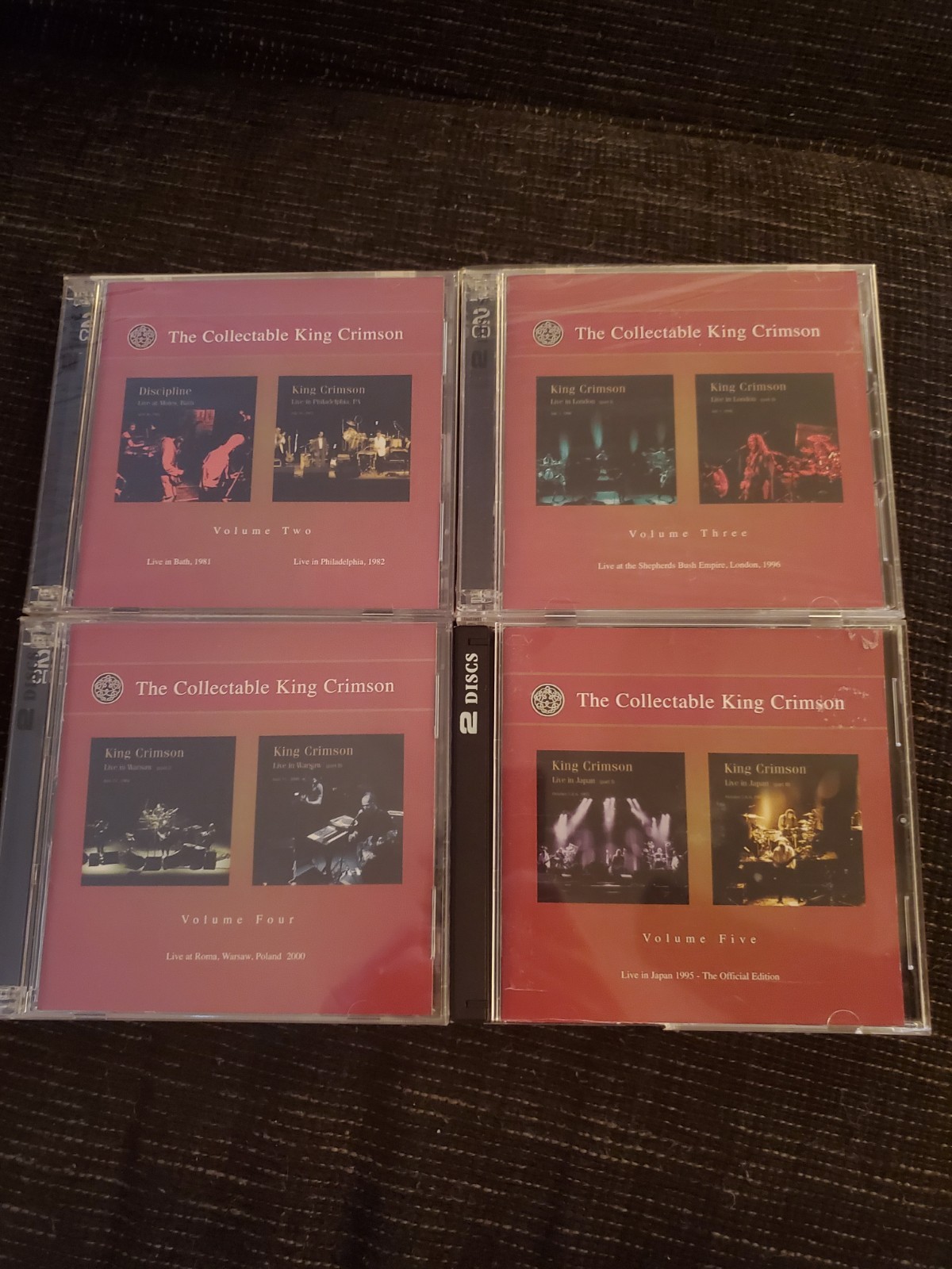 collectable king crimson live cd lot volume 2 3 4 5 bath london roma Japan NEW