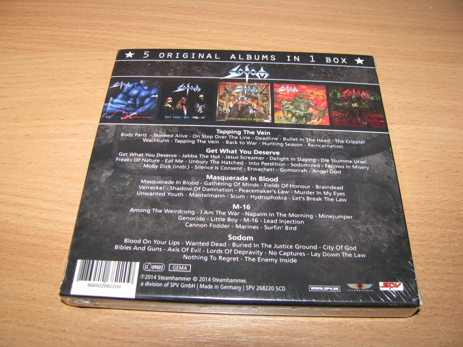 SODOM - 5 Original Albums (2014 Steamhammer 5CD BOX) Kreator, Slayer, Exodus