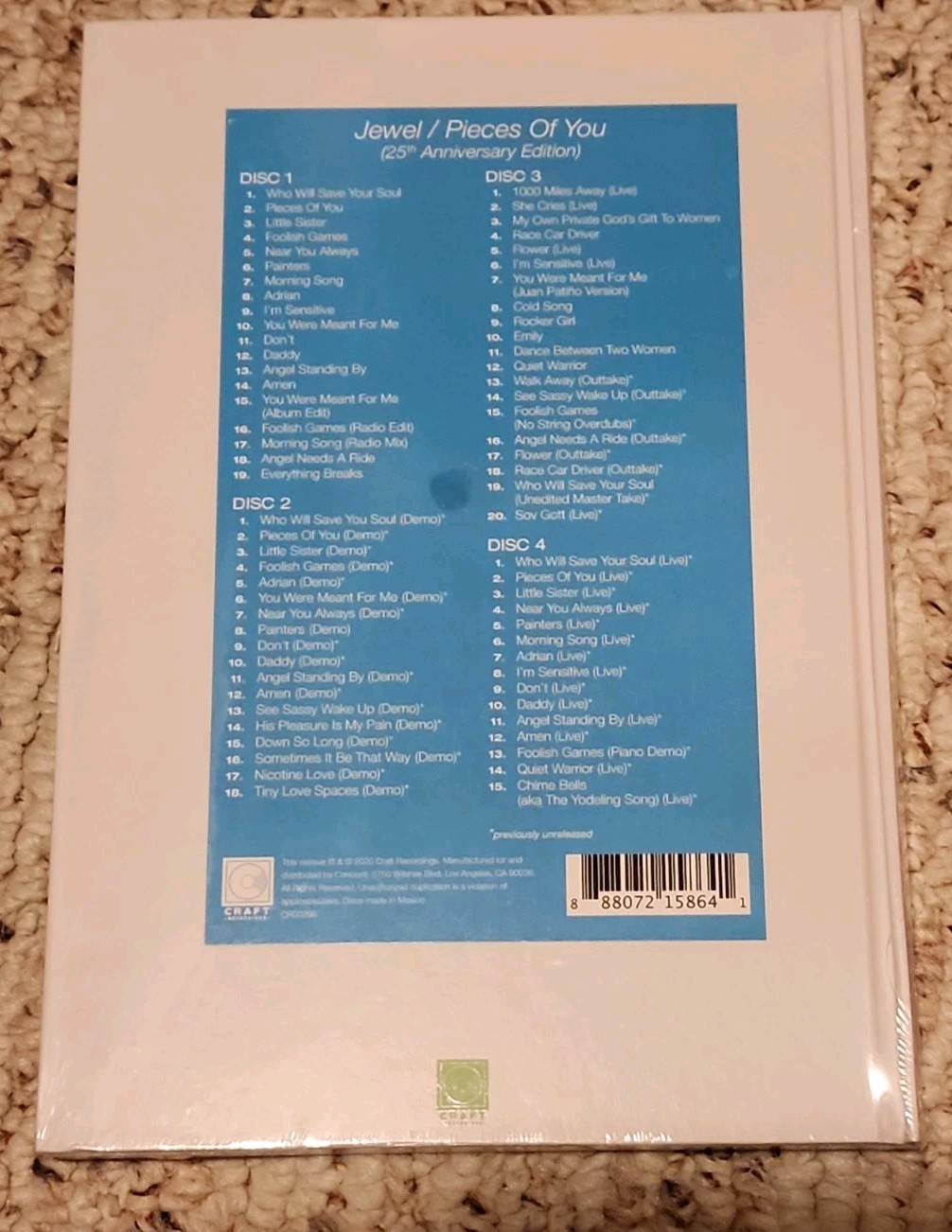 JEWEL Pieces of You - 25th Anniversary 4 CD Box Set Hardback Booklet NEW SEALED