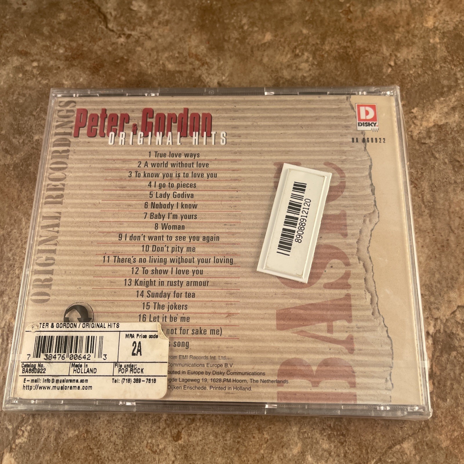 Original Hits by Peter & Gordon (CD, Sep-1995, Disky) - NEW, SEALED