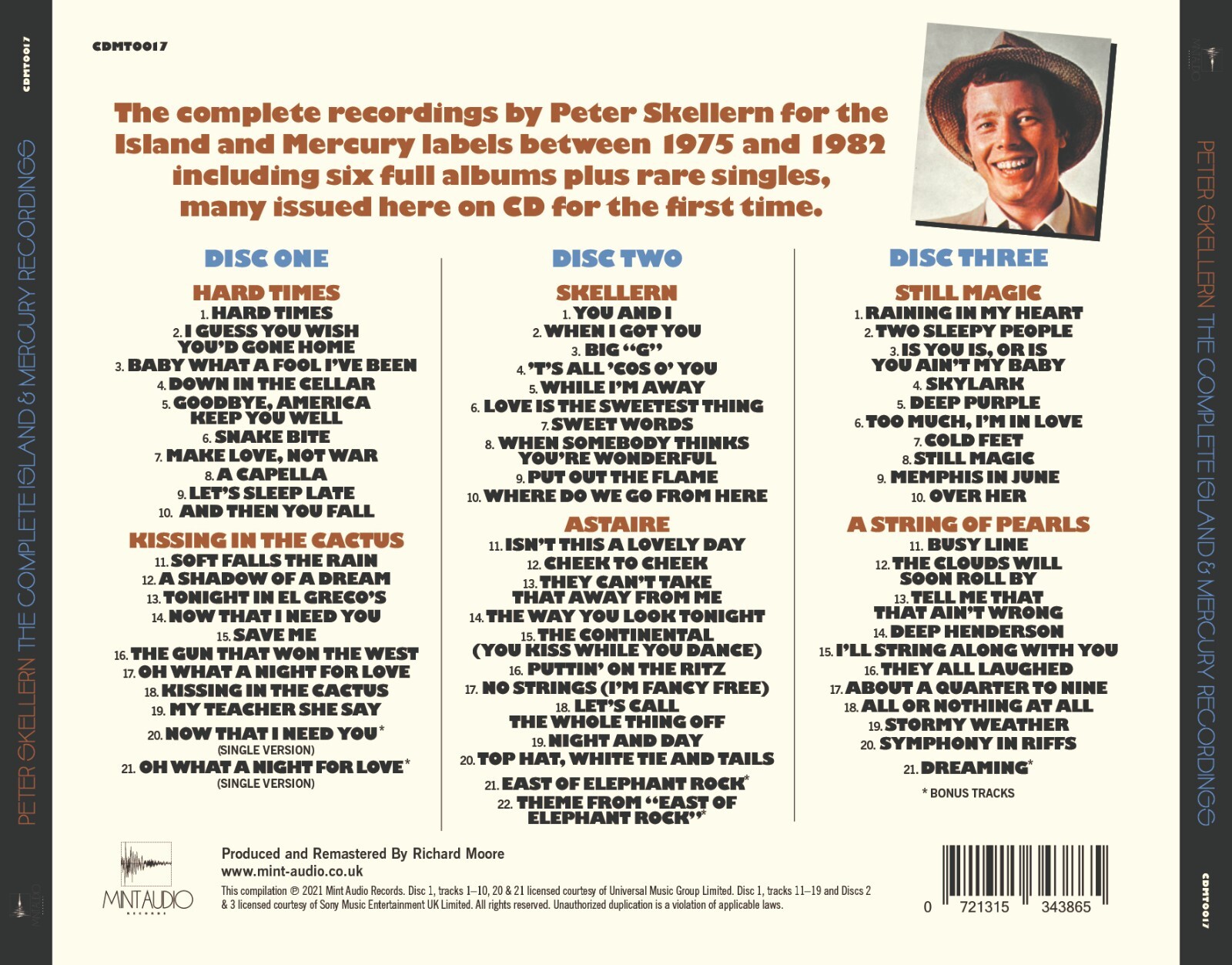 Peter Skellern - The Complete Island/Mercury Recordings (3 CD set) - New Sealed
