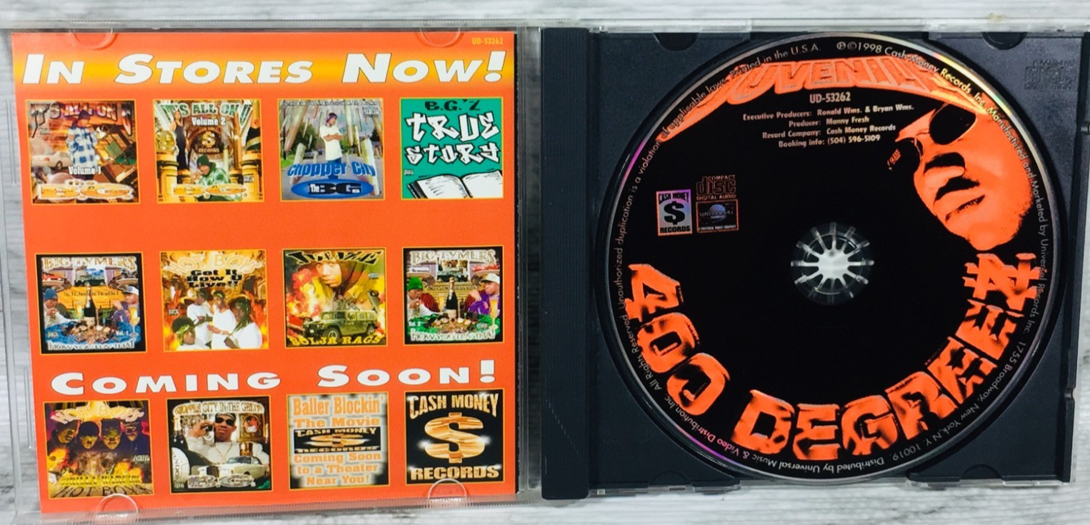 JUVENILE - 400 DEGREEZ (1998) CD CASH MONEY RECORDS EXPLICIT BIG TYMERS HOY BOYS