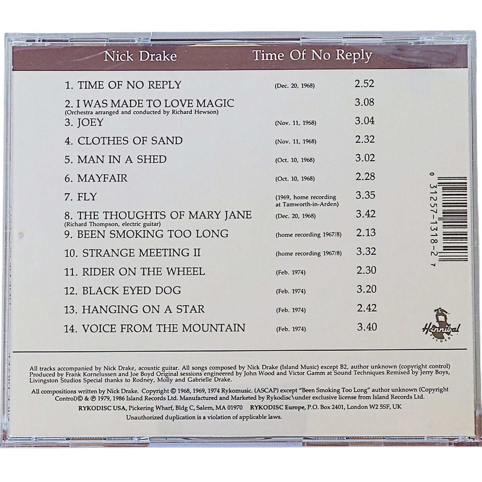 OOP Nick Drake Fruit Tree 1986 Anthology 4 CD Box Set Acoustic 60s Folk Music