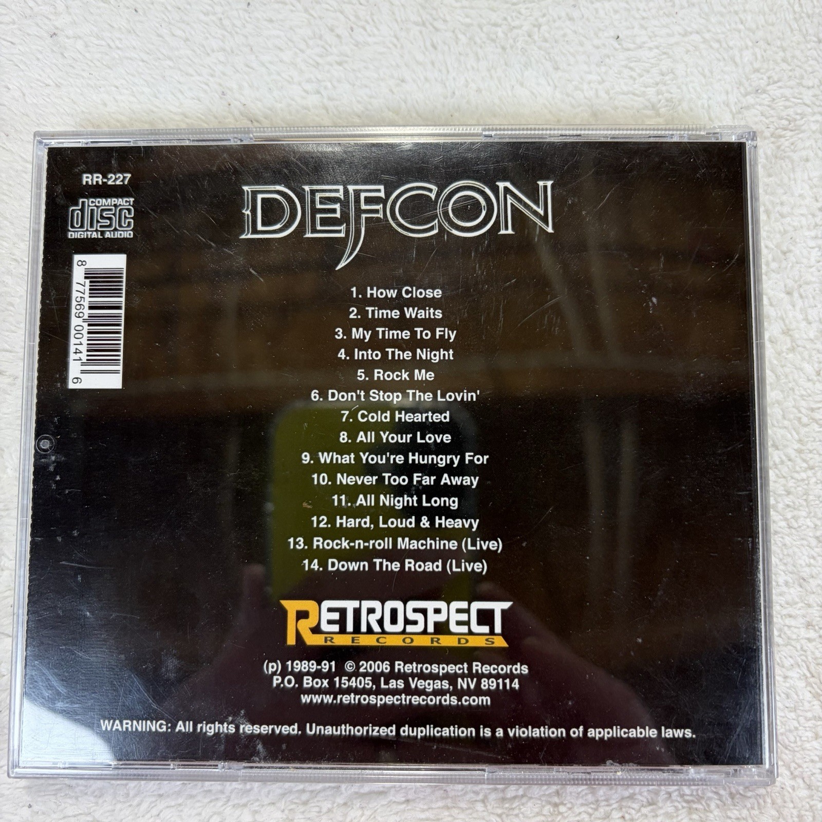 Defcon Self Titled CD Retrospect Records RR-227 US Hard Rock Glam Metal 2006