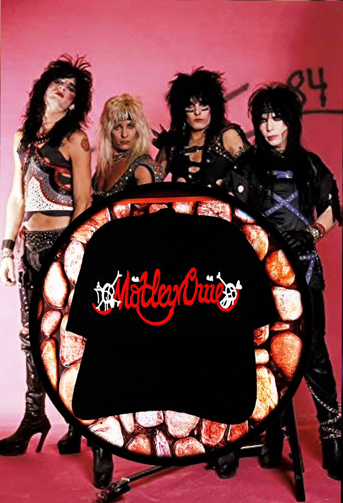 MOTLEY CRUE HAT PATCHED HAT BASEBALL CAP WITH ADJUSTABLE BACK