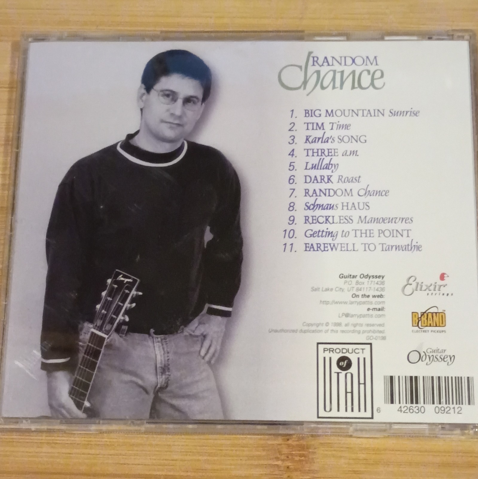 Larry Pattis Random Chance CD (1998) Guitar Odyssey Solo Guitar Album
