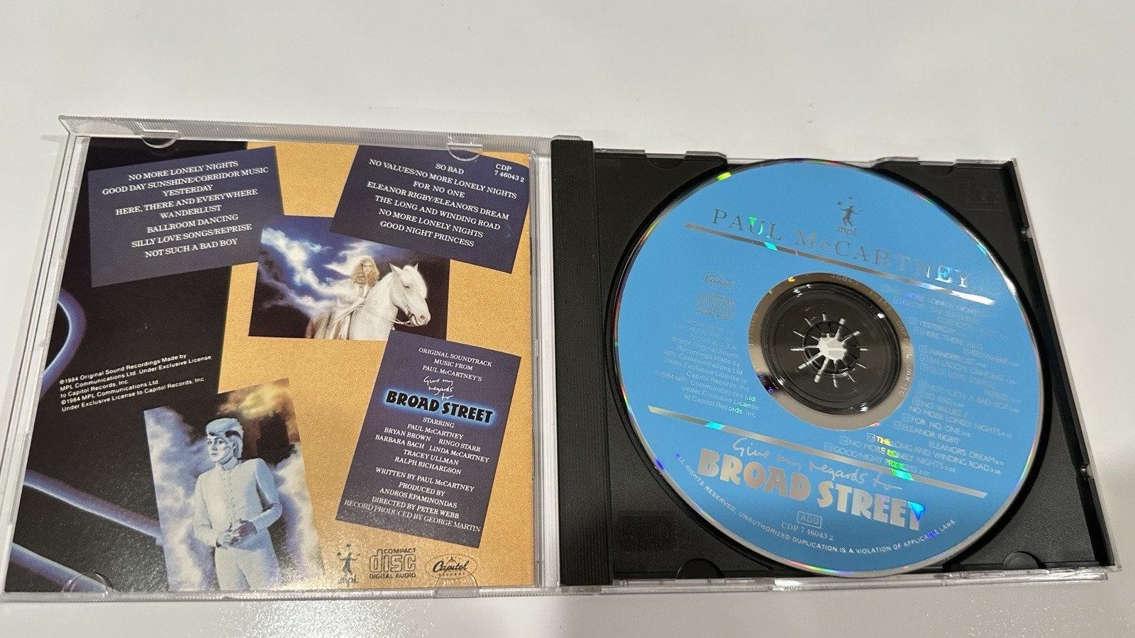 Give My Regards to Broad Street by Paul McCartney (CD, 1991)