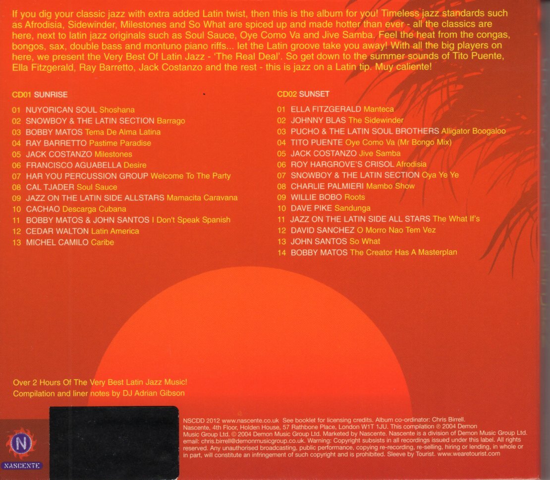 THE VERY BEST OF LATIN JAZZ ~ 2012 UK 27-track, 2xCD album set ~ JAZZ ~ LATIN