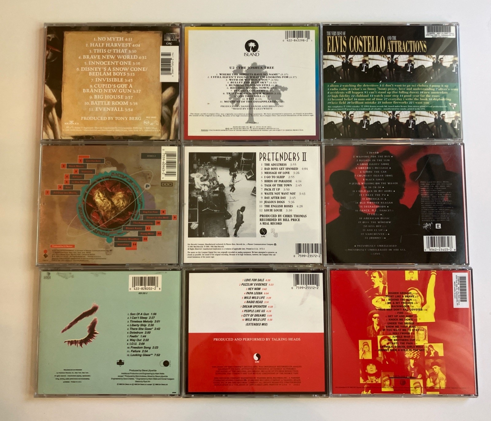 80s Alternative Rock CD Lot The La’s Talking Heads U2 Pixies Pretenders RHCP