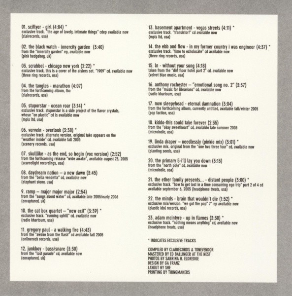 Various - Test Tones Volume 05 (CD, Comp, Smplr) (Mint (M)) - 3697835047