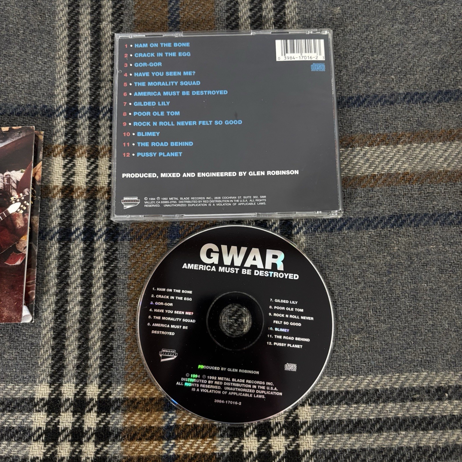 GWAR: America Must Be Destroyed CD 1994 Metal Blade 3984-17016-2 Very Good