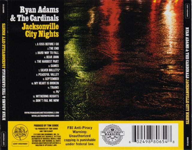Ryan Adams & The Cardinals - Jacksonville City Nights (CD) (Very Good Plus (VG+)