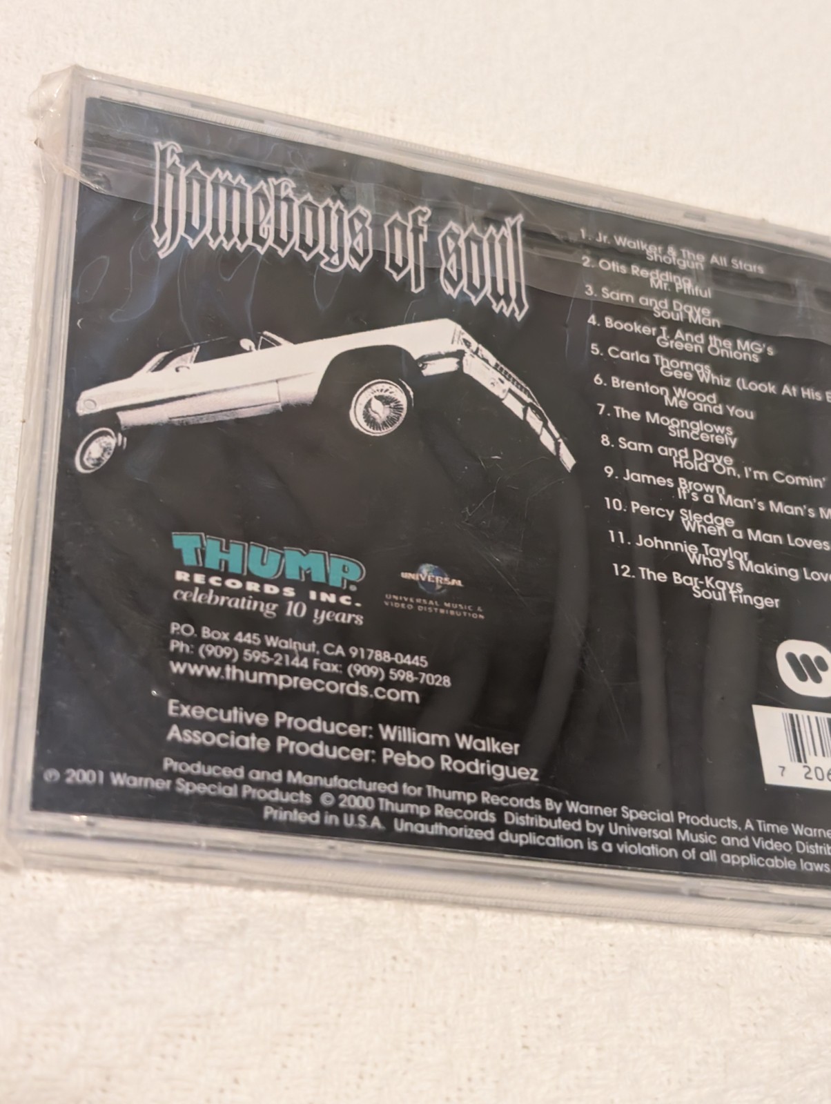 Homeboys of Soul CD Album Soul Jr. Walker Otis Redding Thump Records 2000 sealed