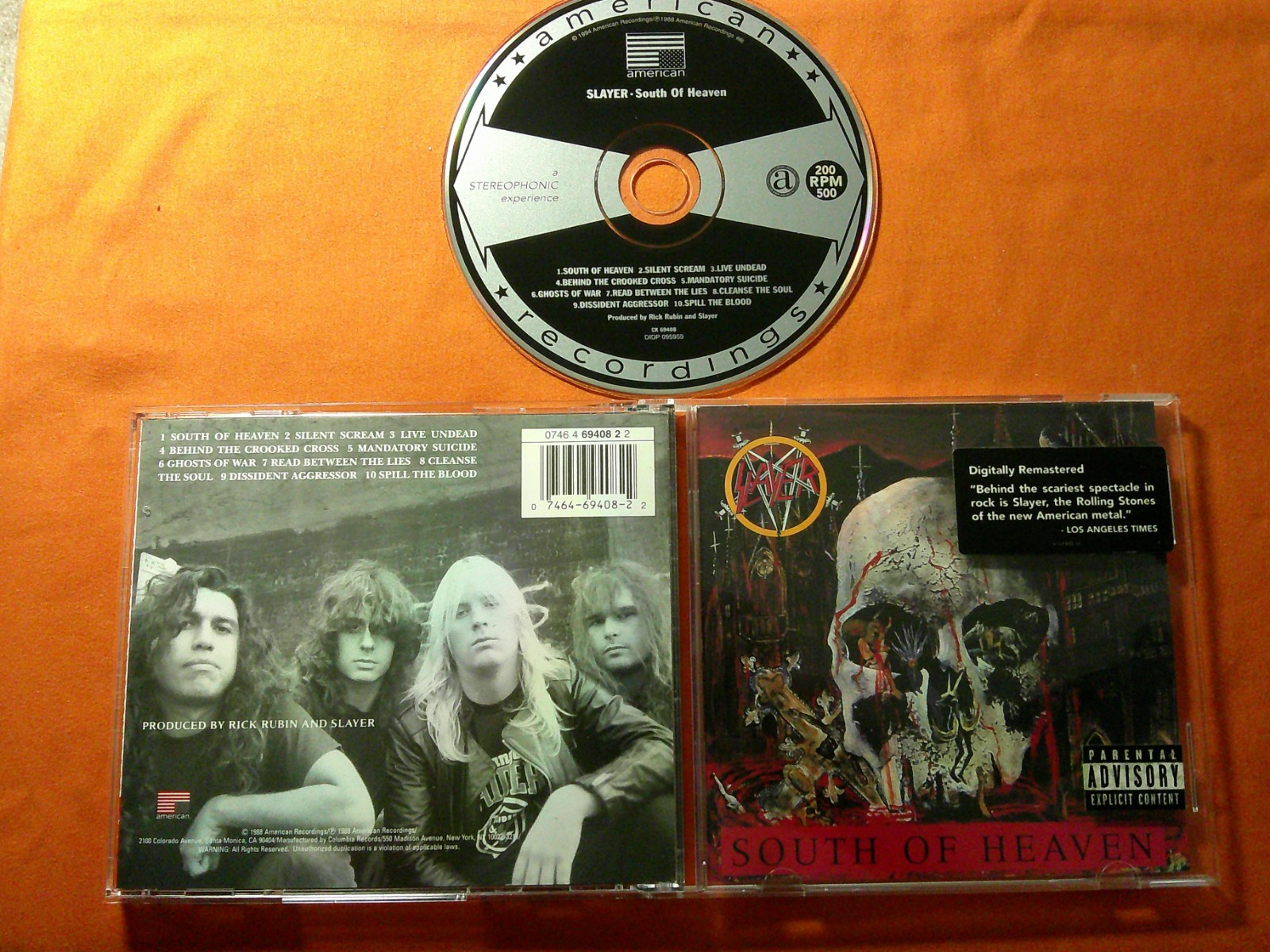 Slayer - South of Heaven 1988 (Reissue 1998 American Recordings – CK 69408 US)