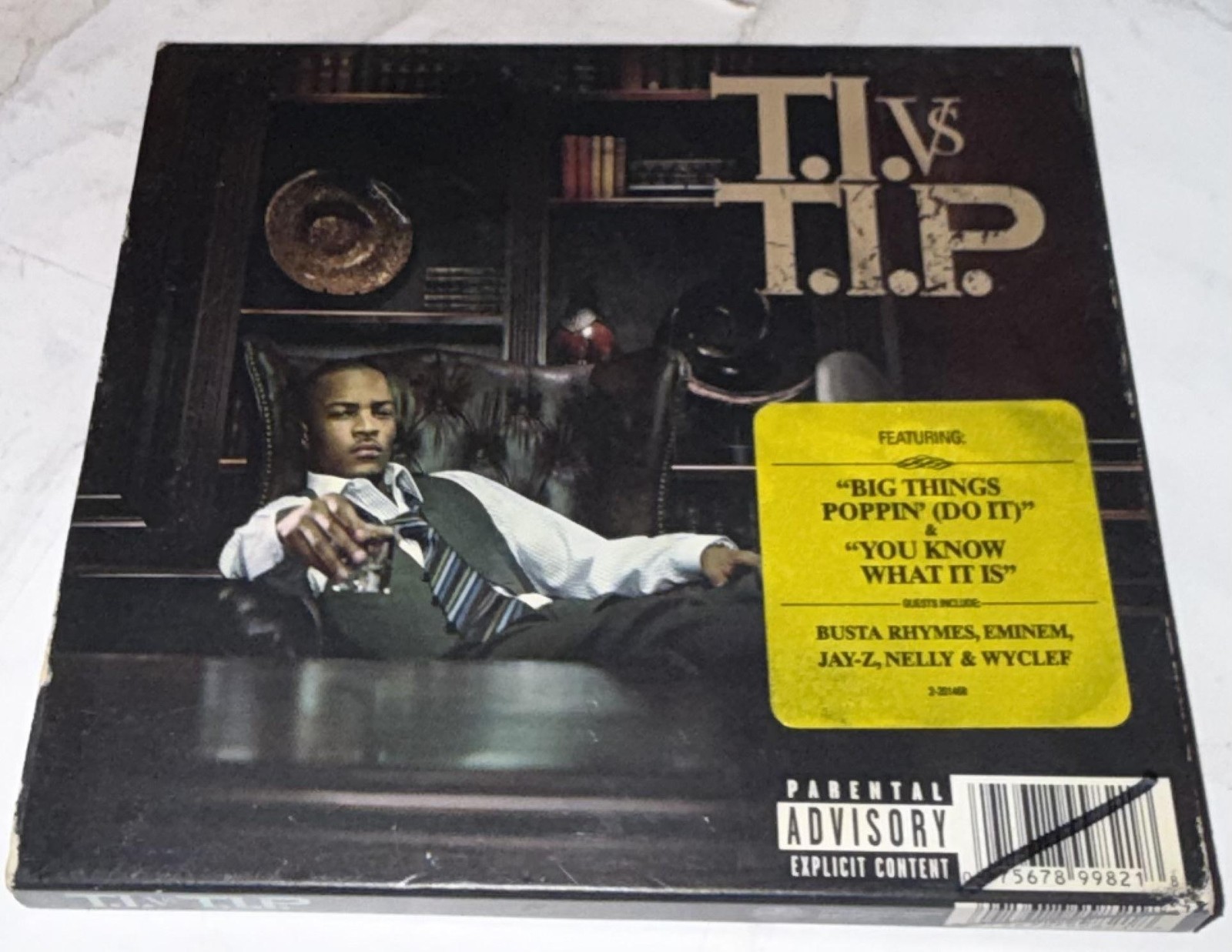 T.I. CD T.I. Vs. T.I.P. Album 2007 Rap Hip Hop Black Grand Hustle Explicit Music