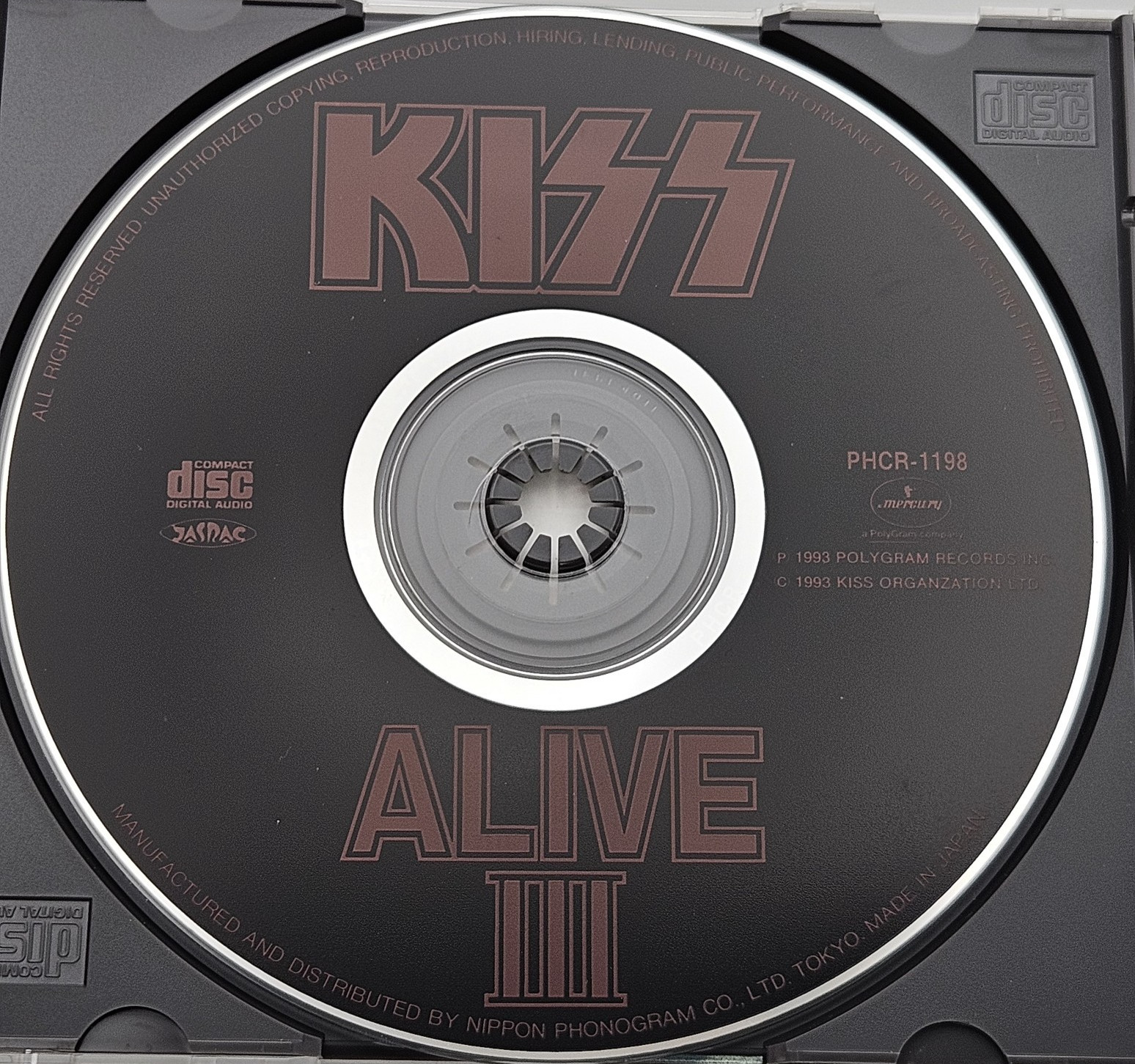 KISS Alive III JAPAN Original 1st Press CD PHCR-1198 w/OBI Extratrack 17trk 1993