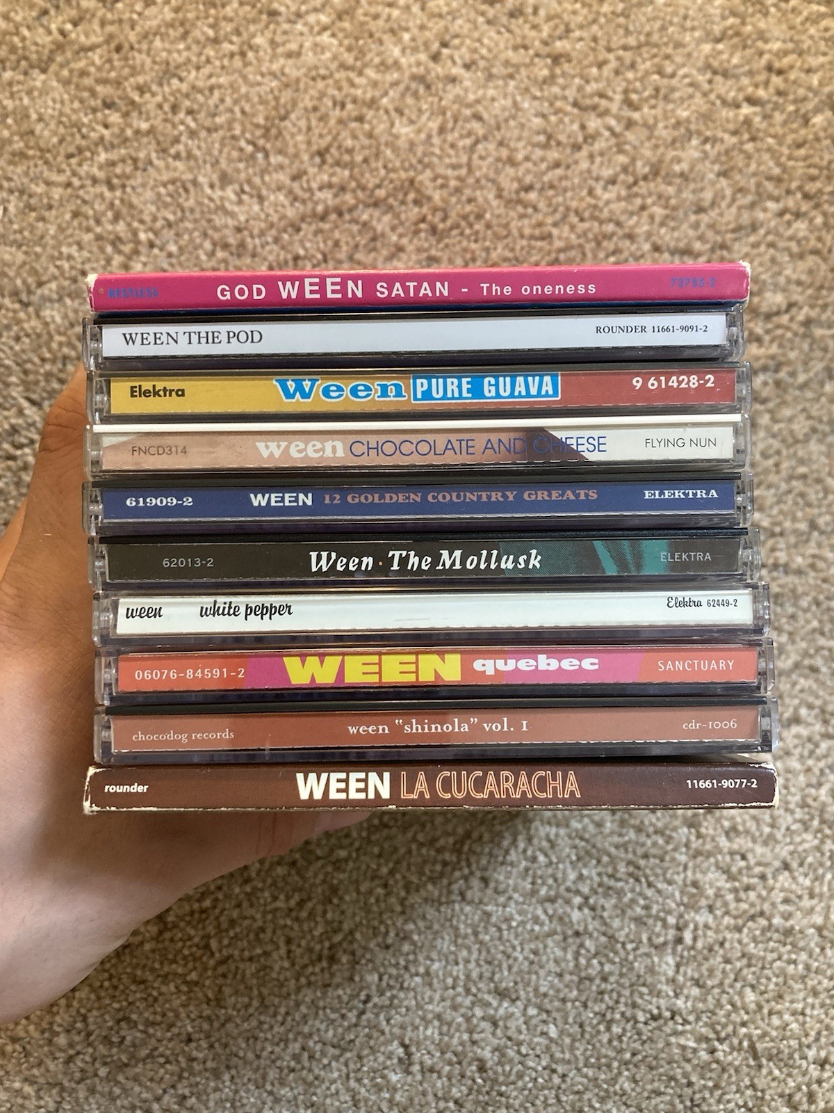 Dean & Gene Ween 10 Essential Album Lot: OG Press L@@K! [HAIL BOOGNISH] RARE OOP