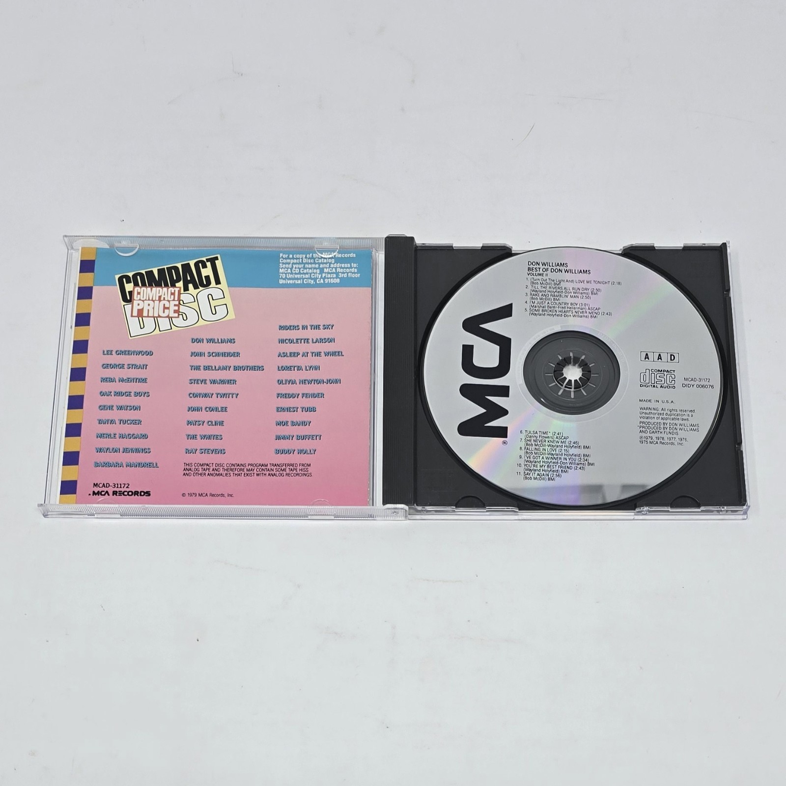 Lot of 3 Don Williams CDs Greatest Hits True Love Country Classic Collection