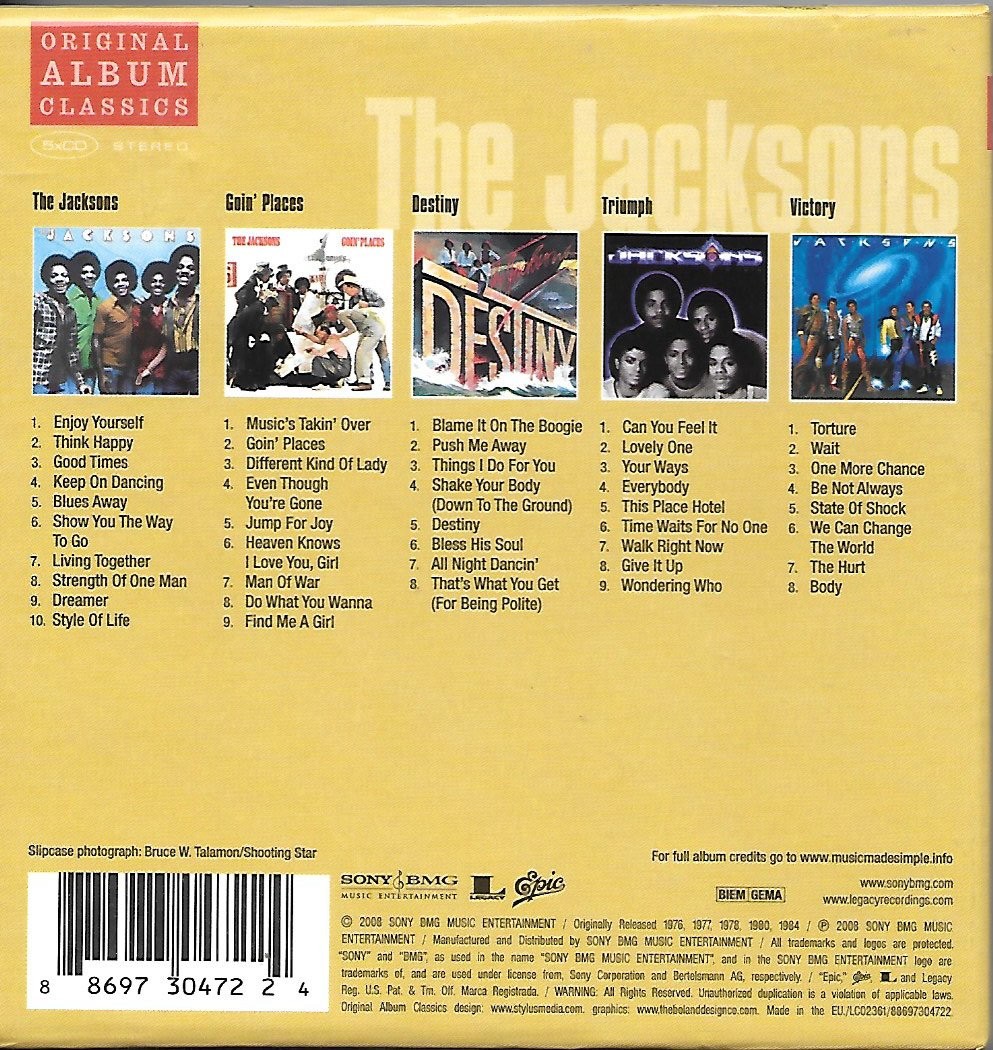 Jackson 5 Original Album Classics 5 CD Box Set 1976-1984