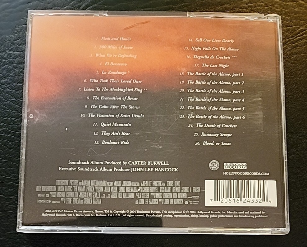 Alamo Original Score CD - CARTER BURWELL (2004, Hollywood Records / Touchstone)